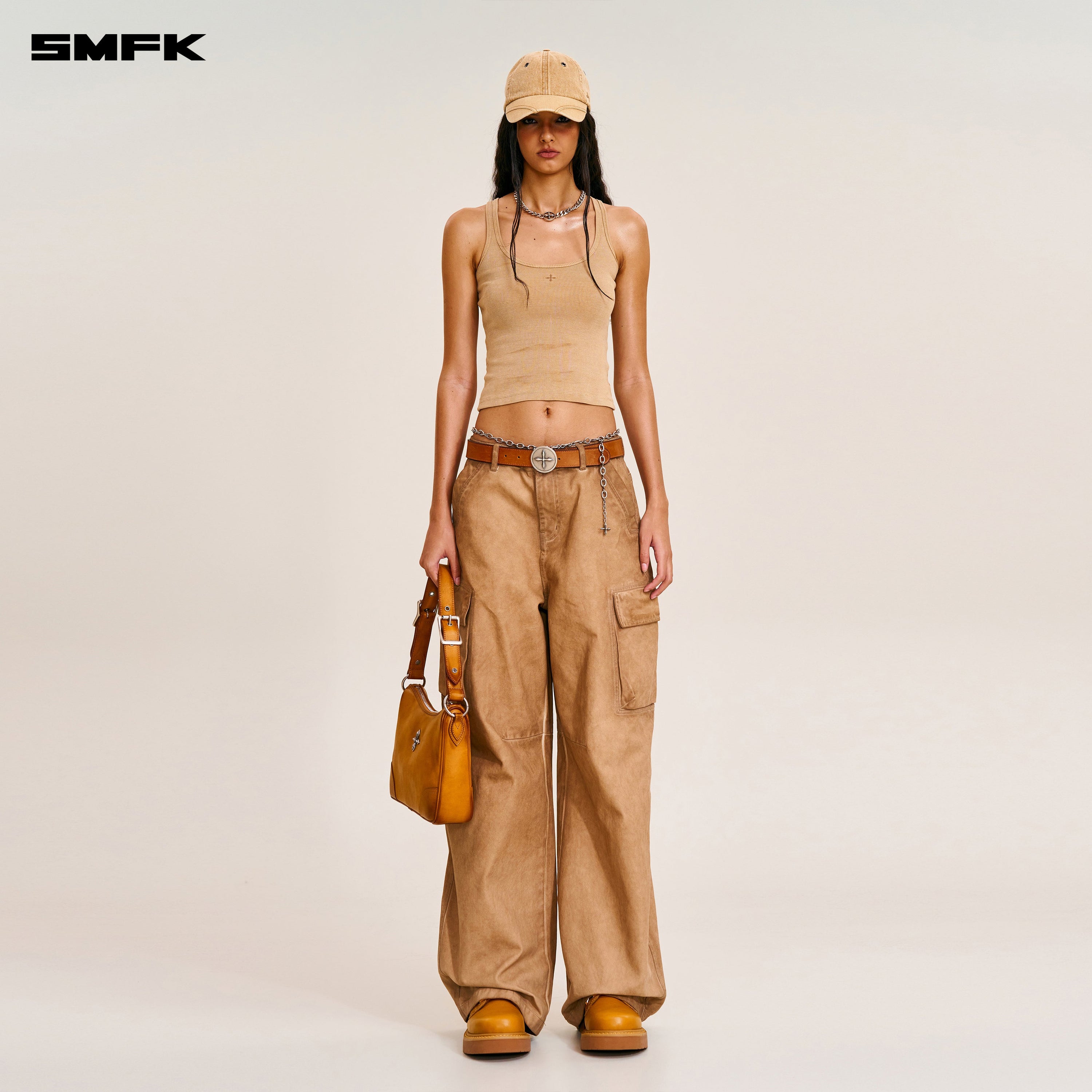 VINTAGE-STORM ONE CUT ARC CARGO PANTS/FADE DYE FADING DESERT