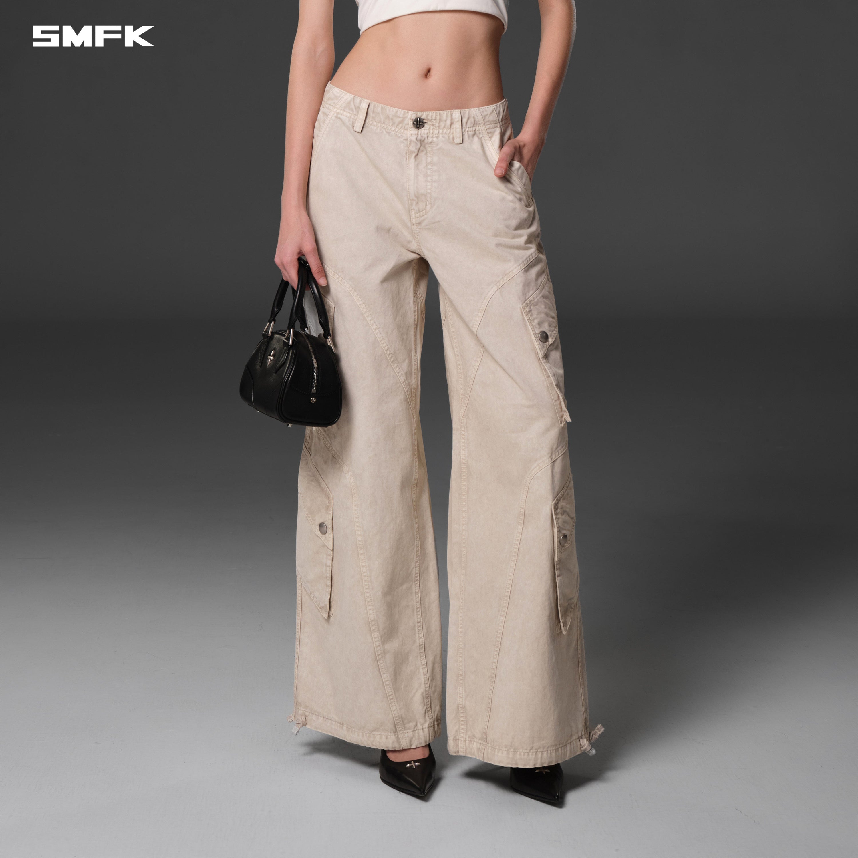 MIRAGE VANISH LOOSE CARGO /GARMENT DYE VANISH WHITE