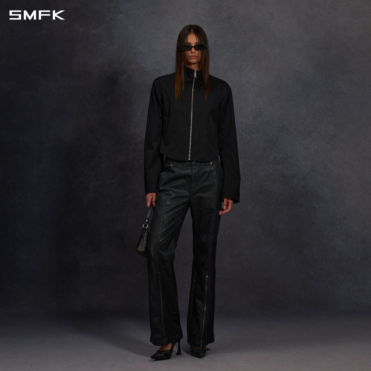 MIRAGE SIREN COLD DYE SLIM CARGO PANTS/COLD DYE+WAX/W INK BLACK