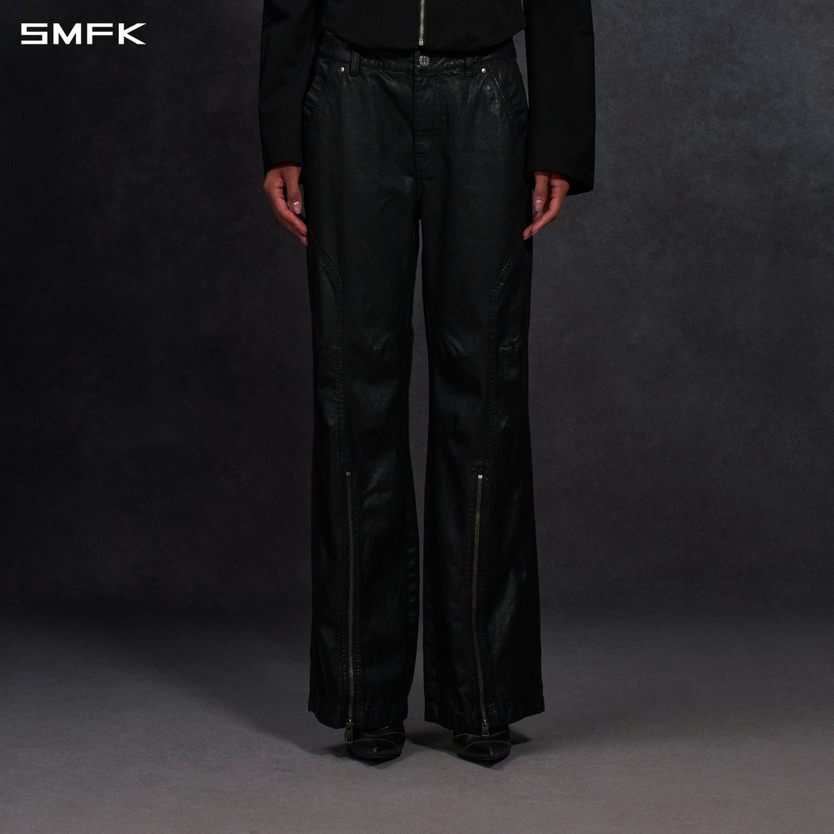 MIRAGE SIREN COLD DYE SLIM CARGO PANTS/COLD DYE+WAX/W INK BLACK