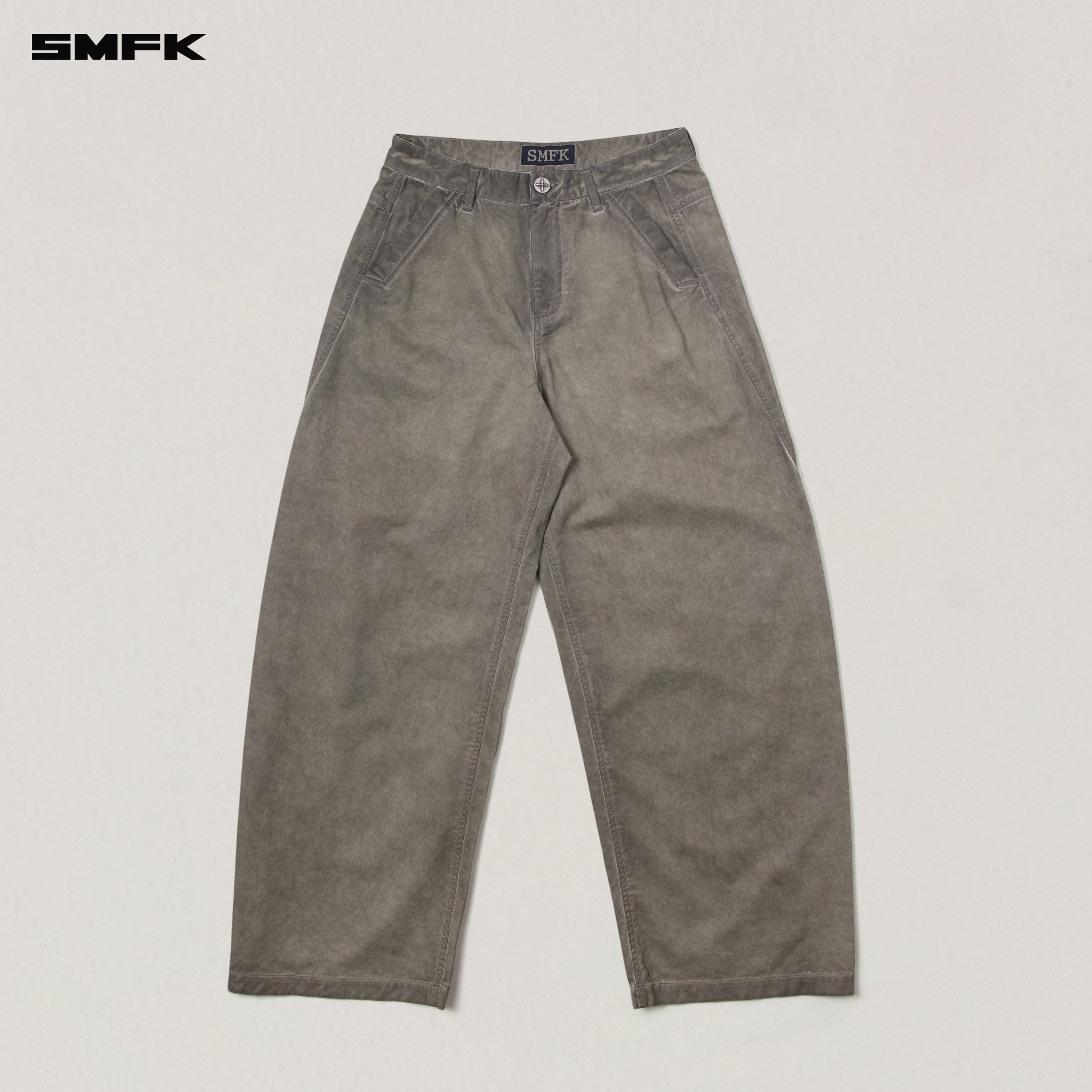 VINTAGE-STORM SPIRAL ARC CARGO PANTS/FADE DYE WILD BROWN