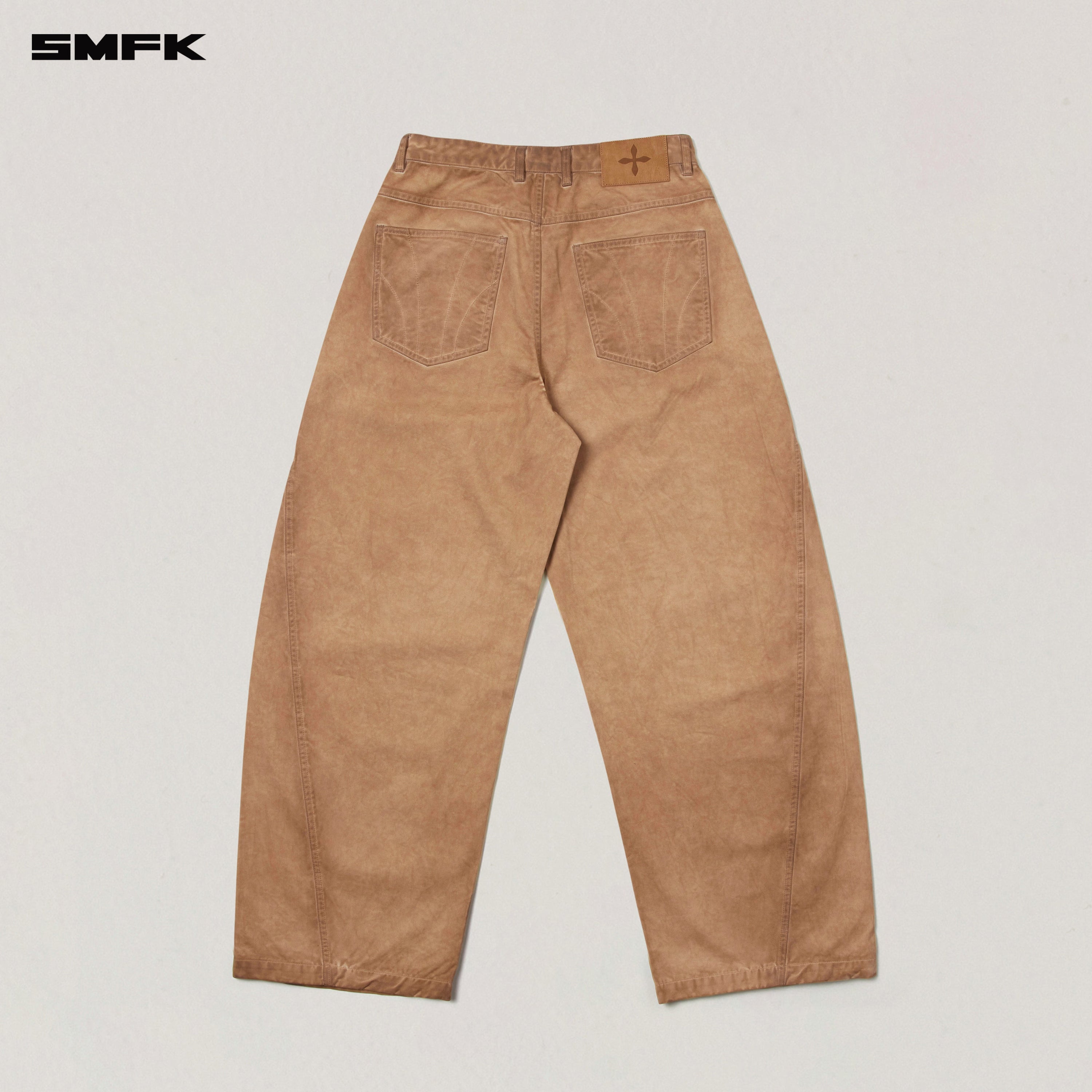 VINTAGE-STORM SPIRAL ARC CARGO PANTS/FADE DYE FADING DESERT