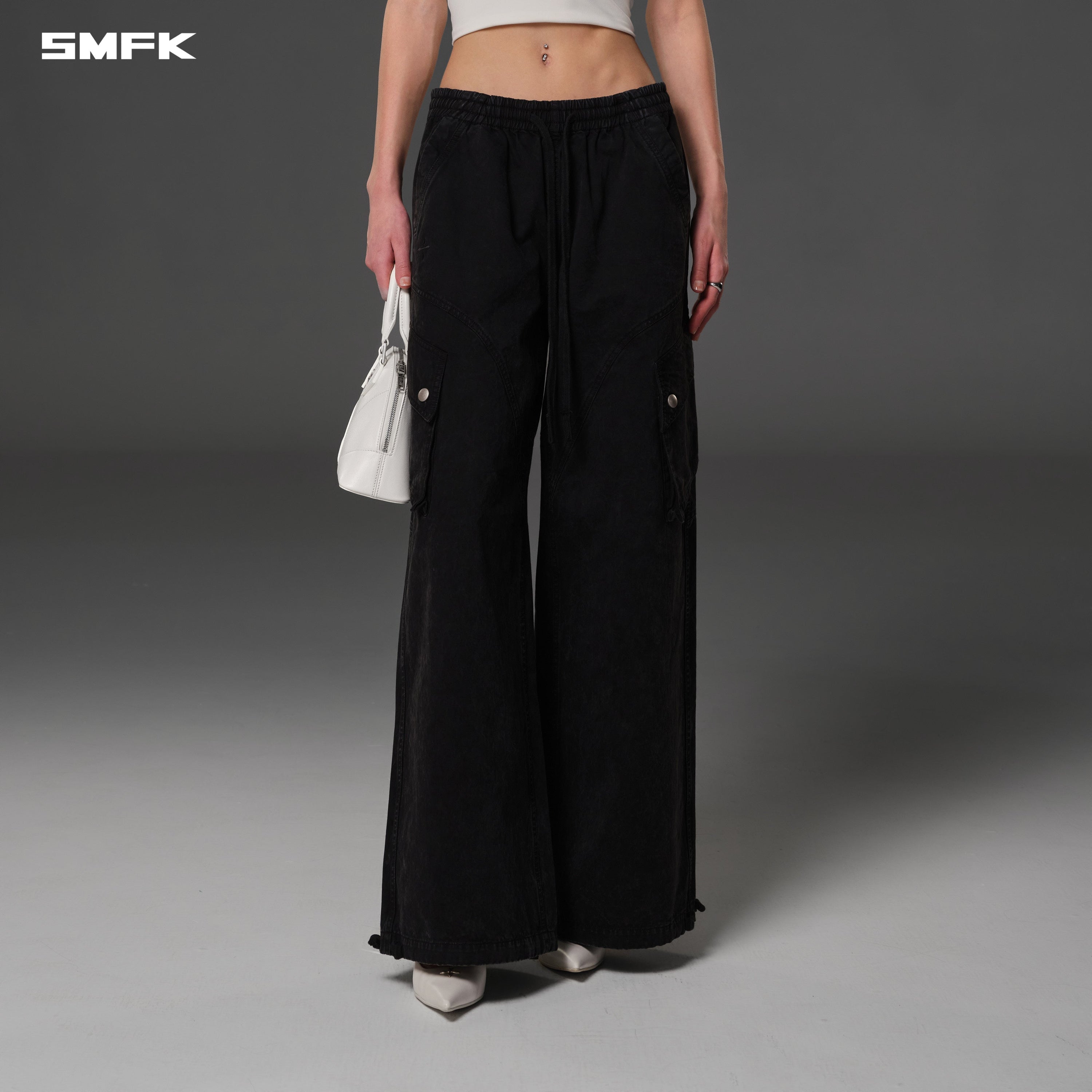 MIRAGE VANISH LOOSE SPORTS CARGO /GARMENT DYE VANISH BLACK