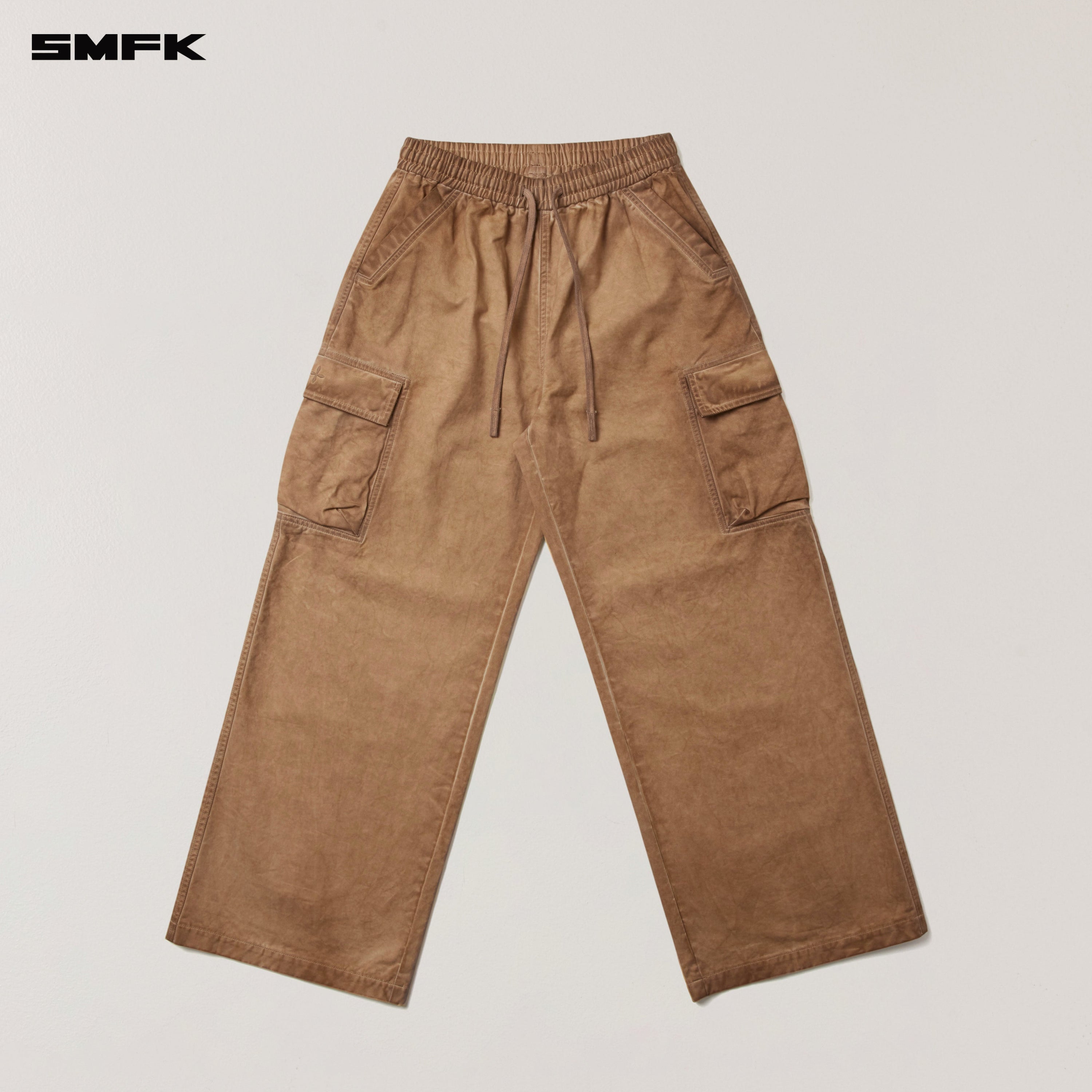 VINTAGE-STORM LOOSE SPORTS CARGO PANTS/FADE DYE FADING DESERT