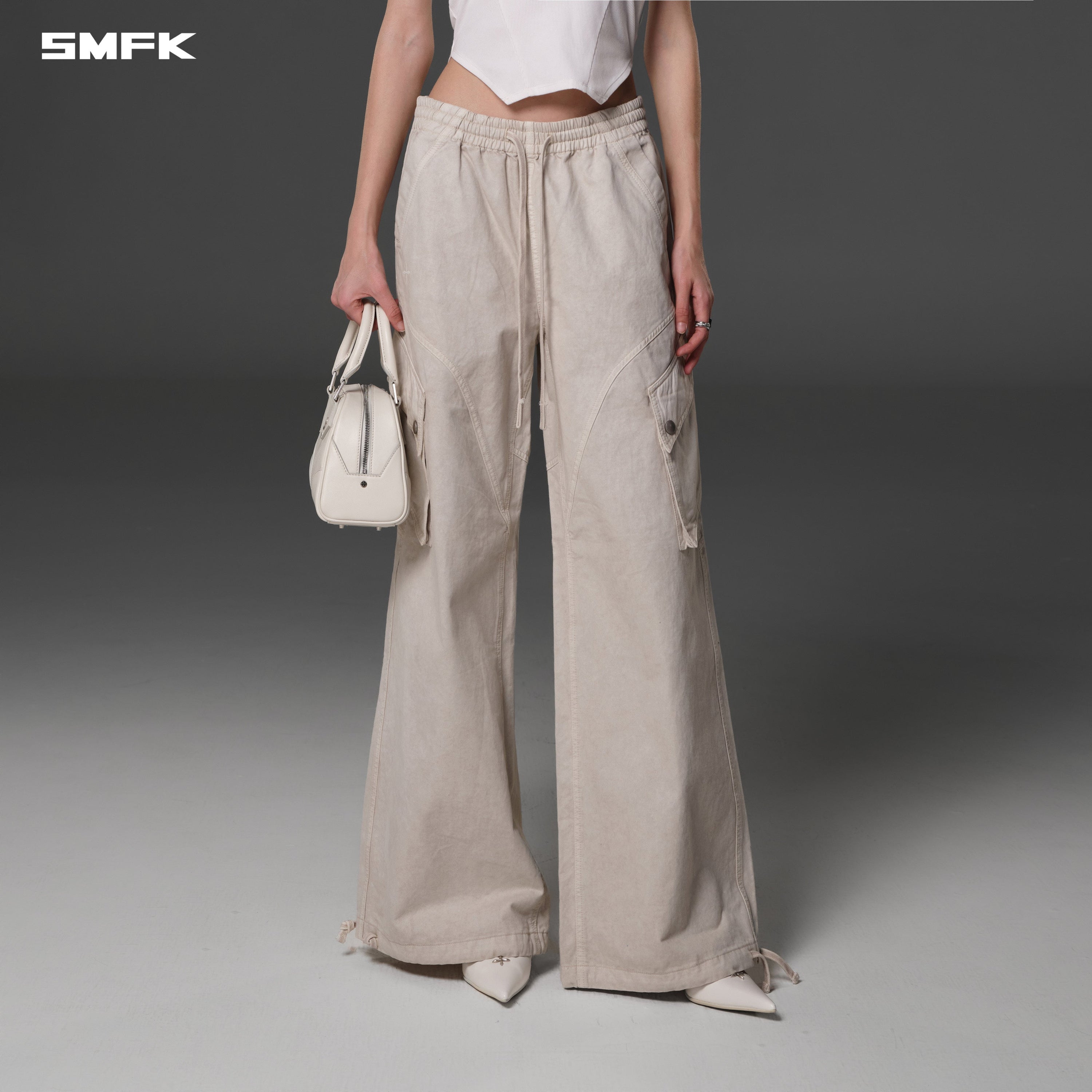 MIRAGE VANISH LOOSE SPORTS CARGO /GARMENT DYE VANISH WHITE