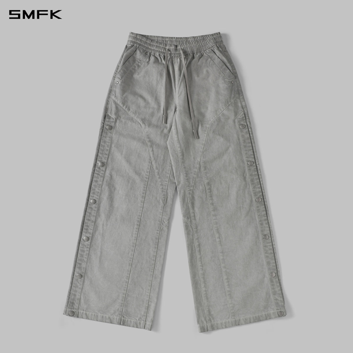 MIRAGE SIREN COLD DYE LOOSE BASKETBALL CARGO PANTS/COTTON+COLD DYE/U ASH GREY