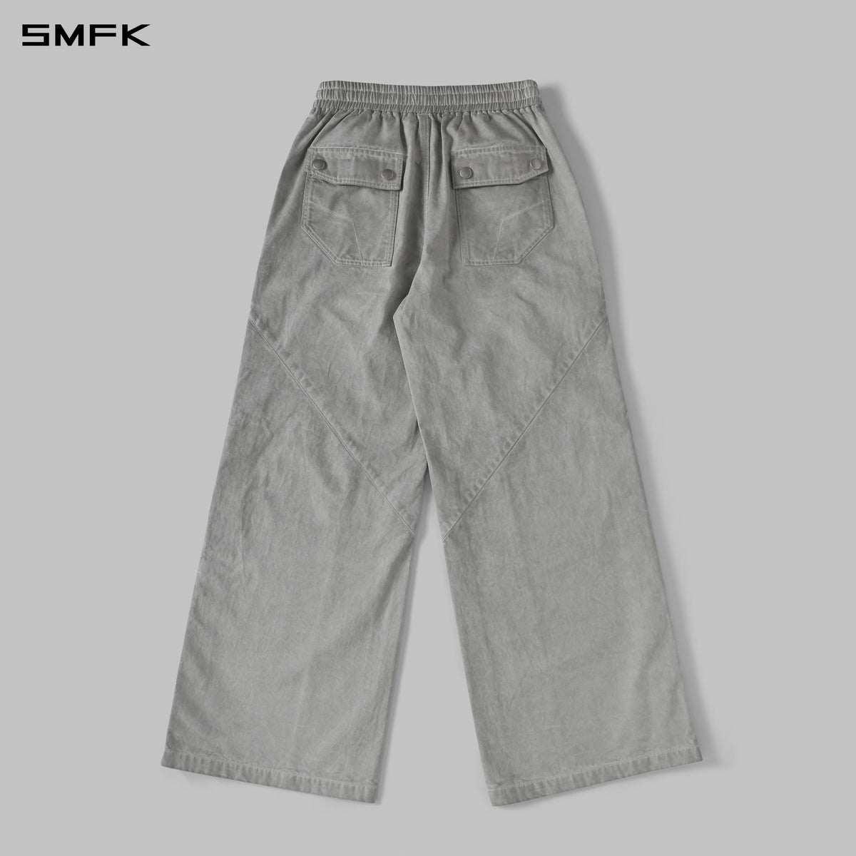 MIRAGE SIREN COLD DYE LOOSE BASKETBALL CARGO PANTS/COTTON+COLD DYE/U ASH GREY