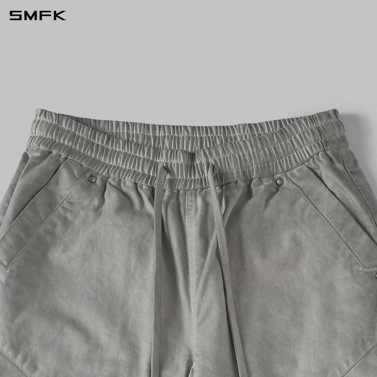 MIRAGE SIREN COLD DYE LOOSE BASKETBALL CARGO PANTS/COTTON+COLD DYE/U ASH GREY