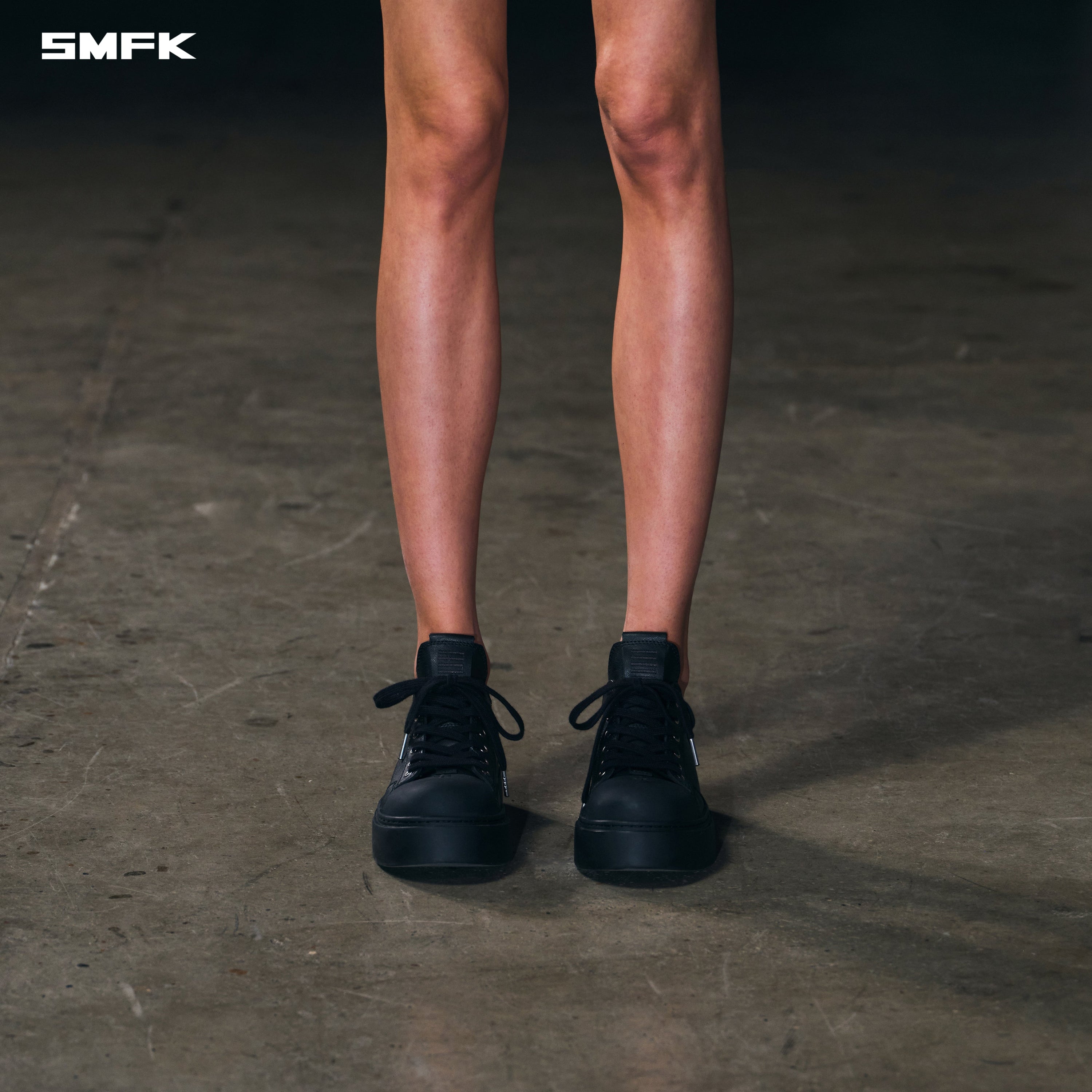 COMPASS MODE LEATHER SNEAKER LOW/COW LEATHER WILD BLACK