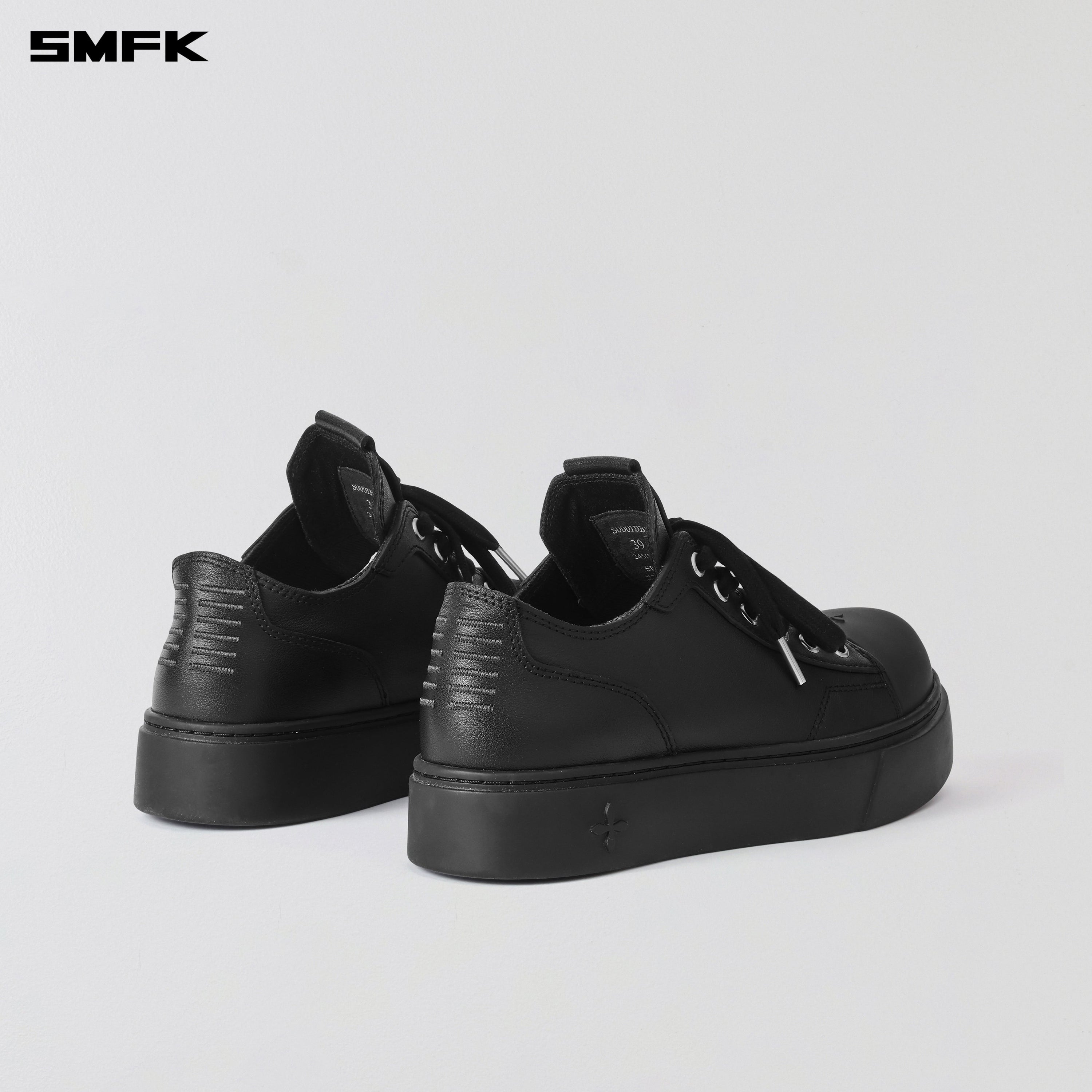 COMPASS MODE LEATHER SNEAKER LOW/COW LEATHER WILD BLACK