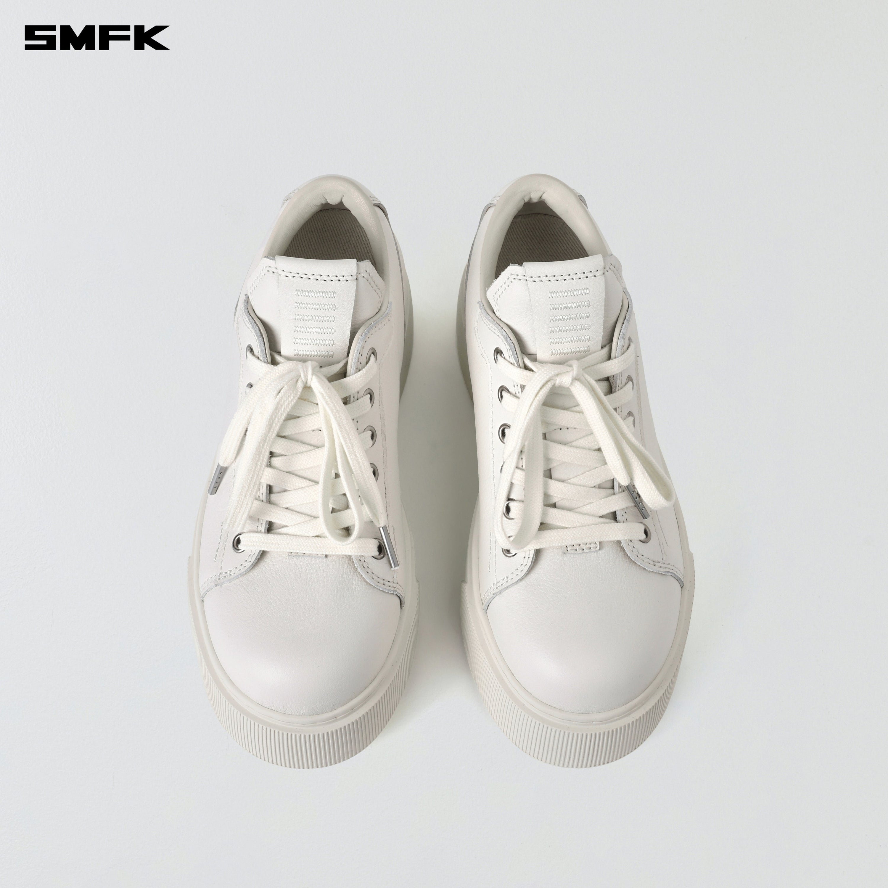 COMPASS MODE THICK LEATHER SNEAKER/COW LEATHER CLOUD WHITE