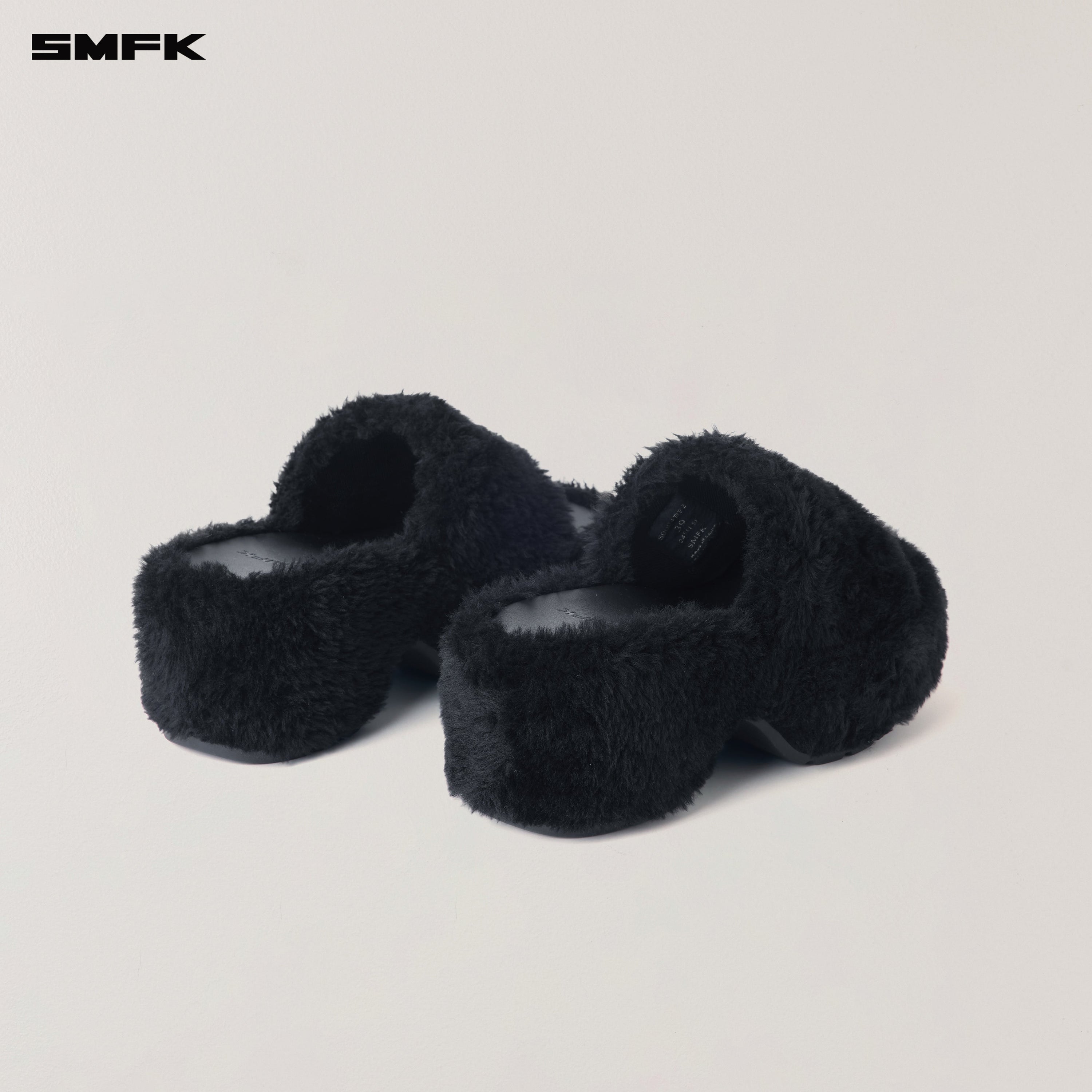 COMPASS MODE WOOL SHEARLING UNITY  SLIPPER/HIGH WILD BLACK