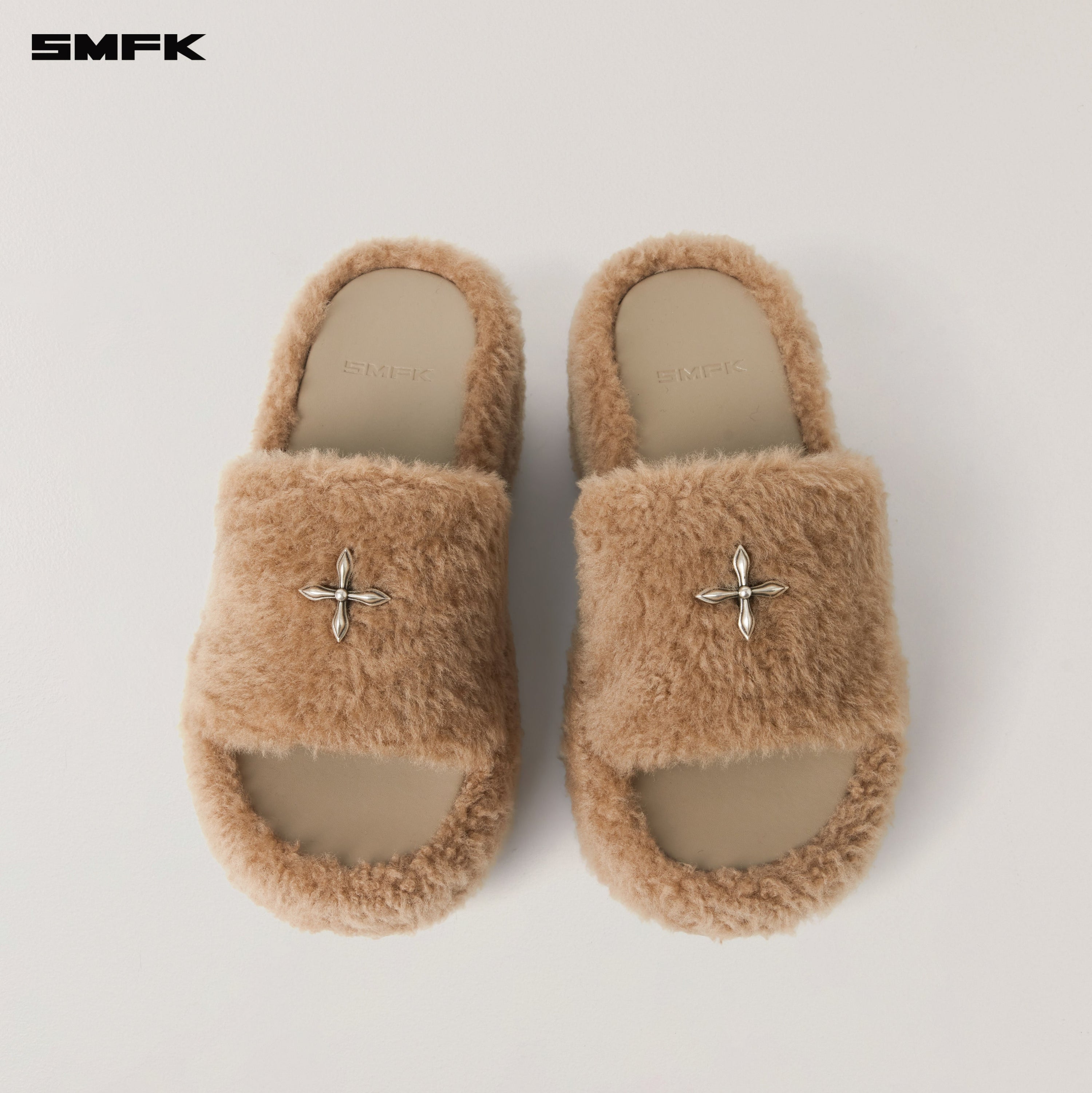 COMPASS MODE WOOL SHEARLING UNITY SLIPPER/HIGH SAND