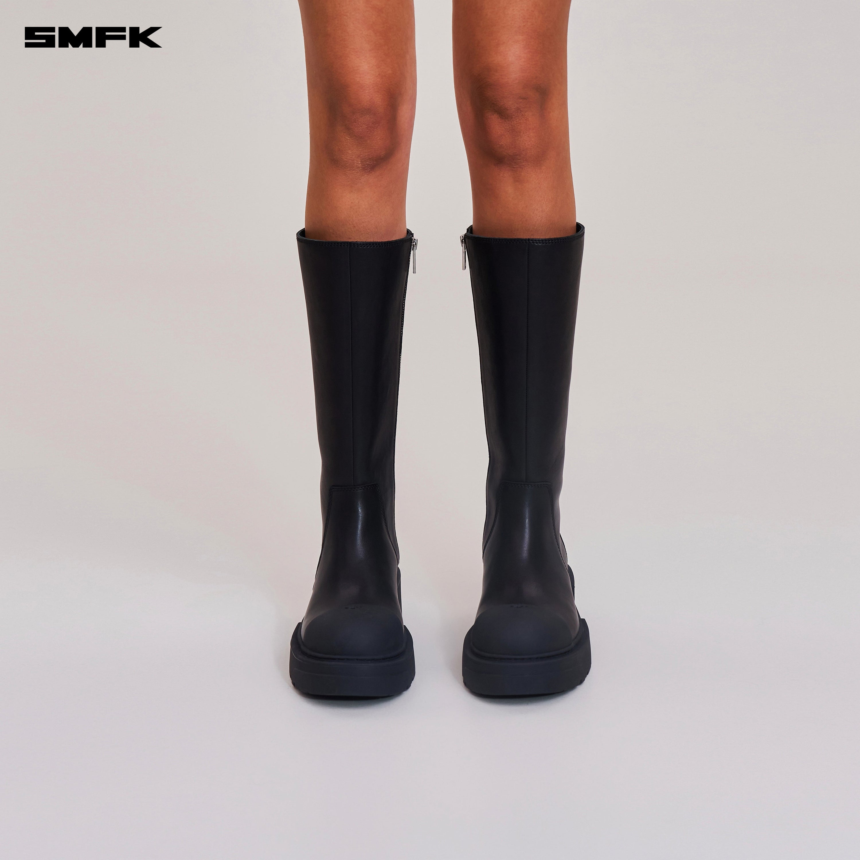 COMPASS ROVE LEATHER HIGH BOOTS WILD BLACK