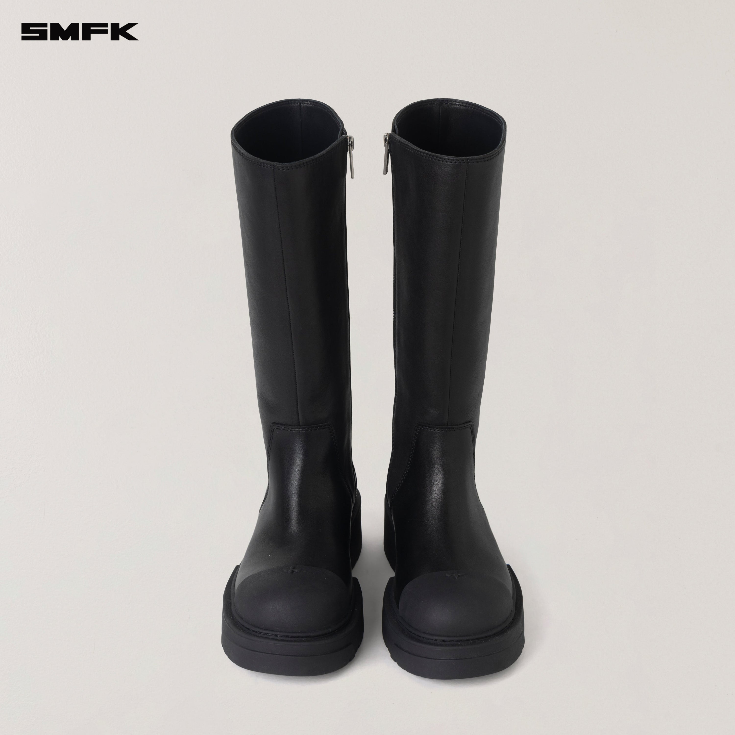 COMPASS ROVE LEATHER HIGH BOOTS WILD BLACK
