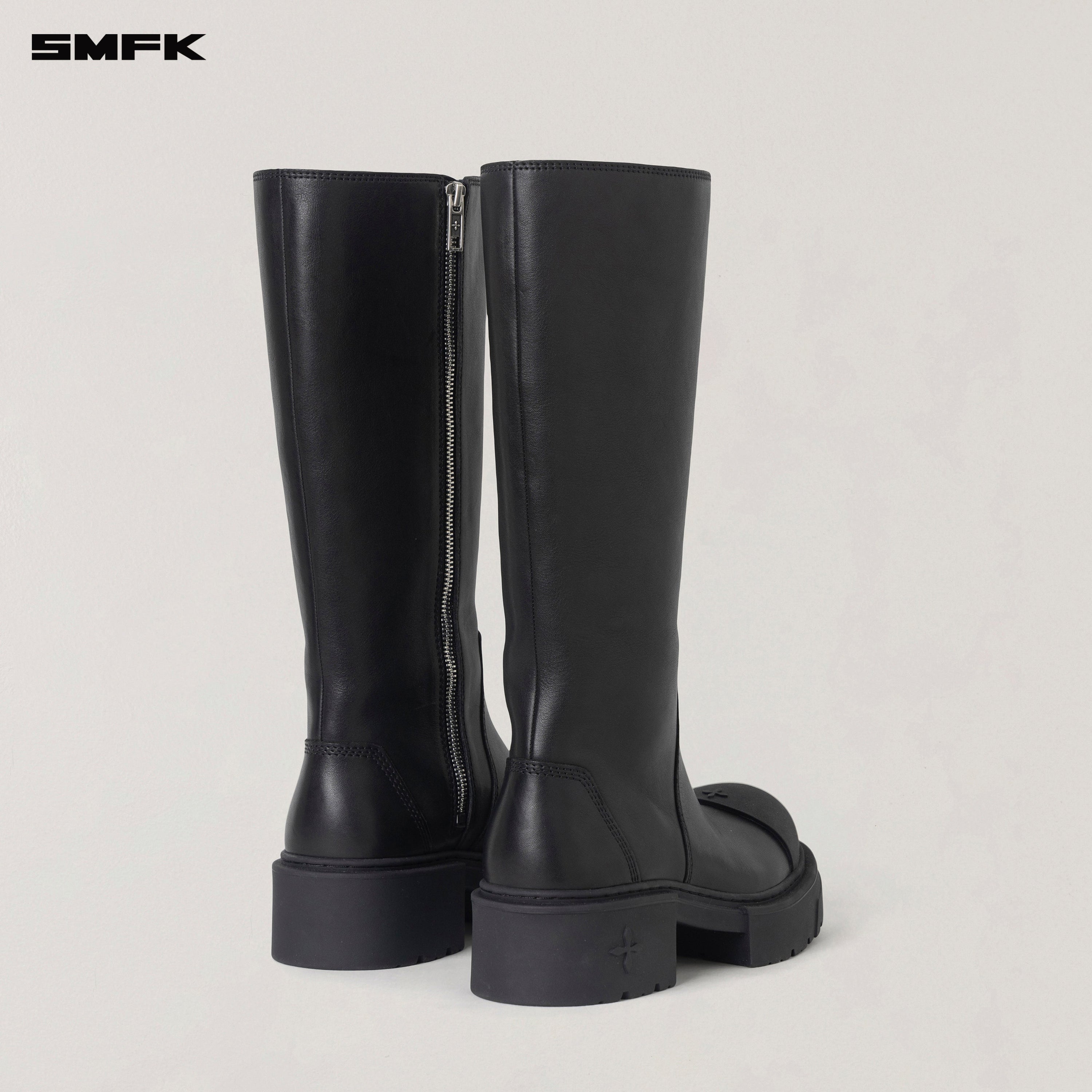 COMPASS ROVE LEATHER HIGH BOOTS WILD BLACK