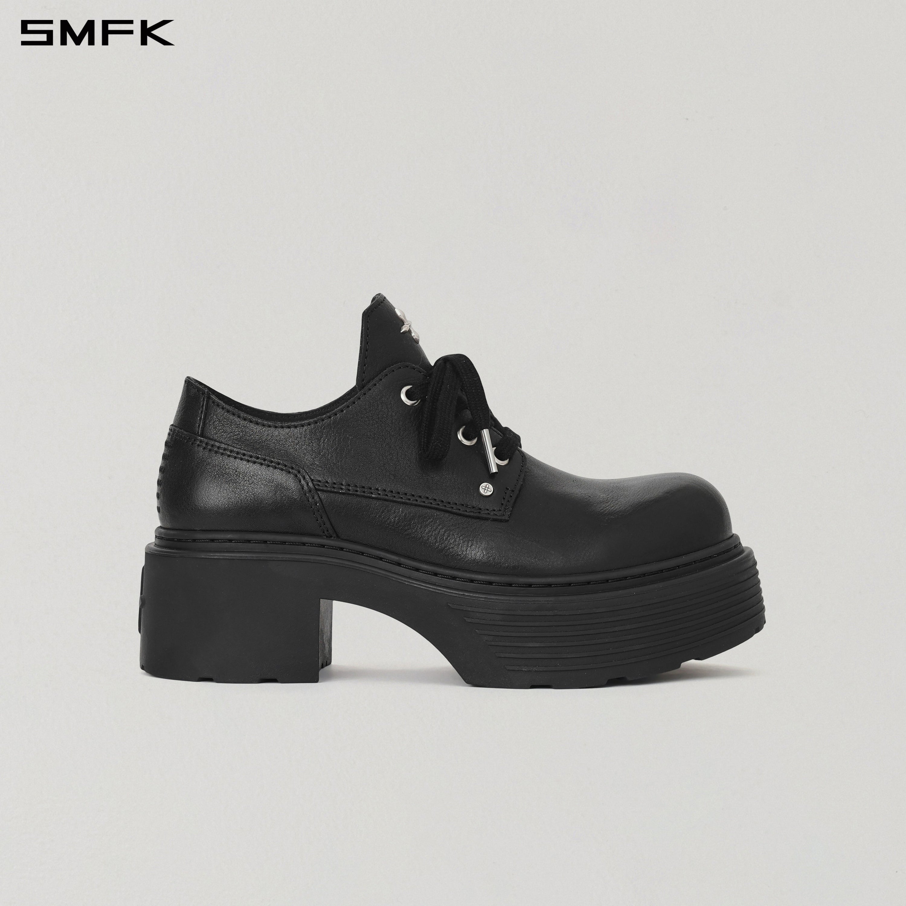 CORE LEATHER DERBY/THICK WILD BLACK