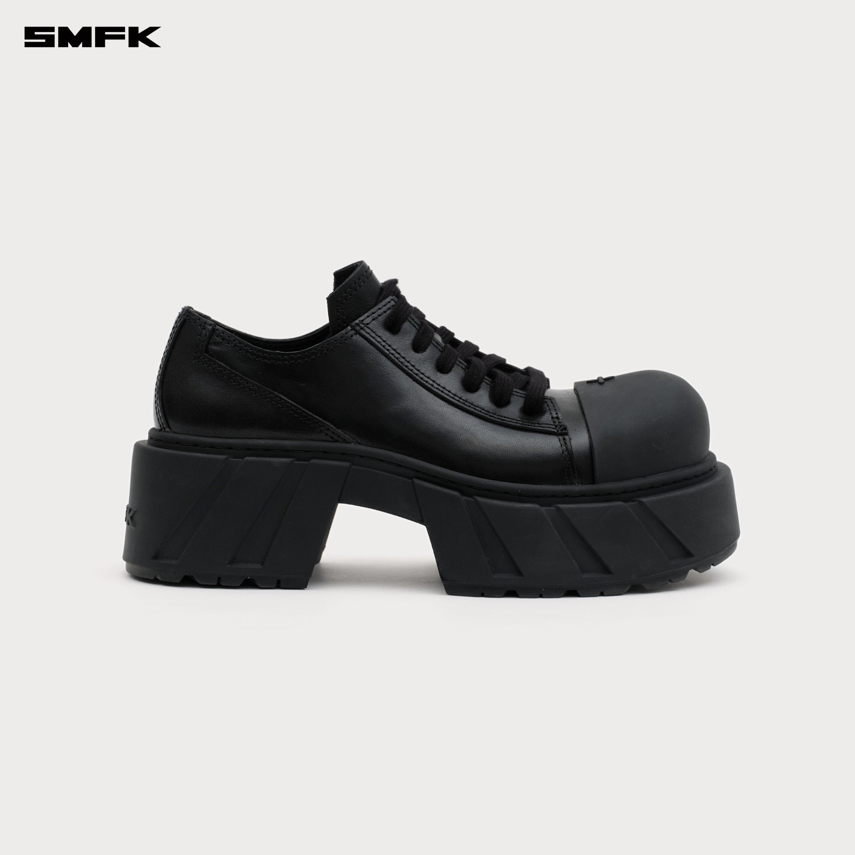 Future Mirage High Heeled Leather Sneakers Wild Black