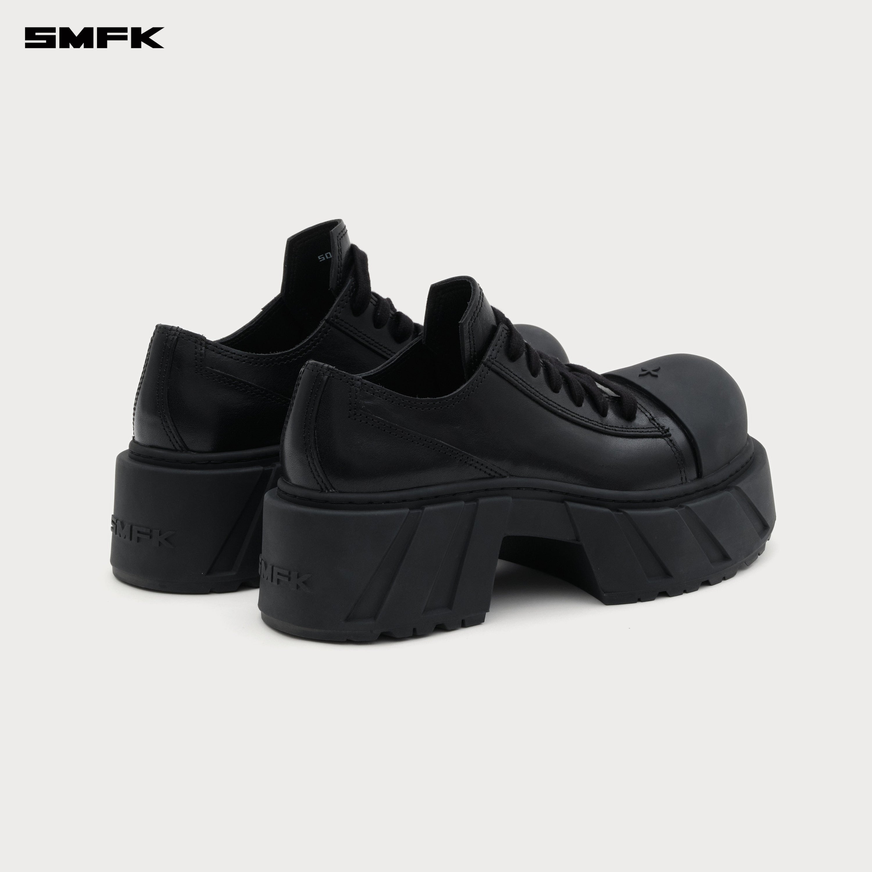 Future Mirage High Heeled Leather Sneakers Wild Black