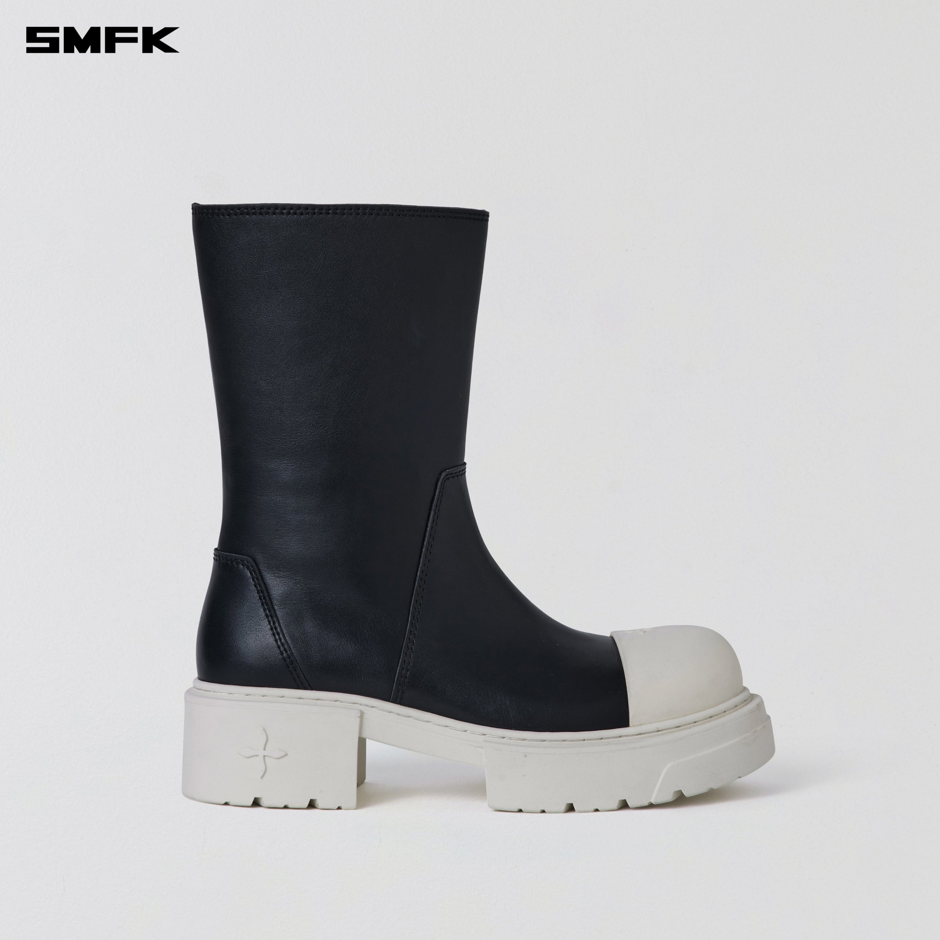 COMPASS KICK BOOTS/LEATHER BLACK WHITE