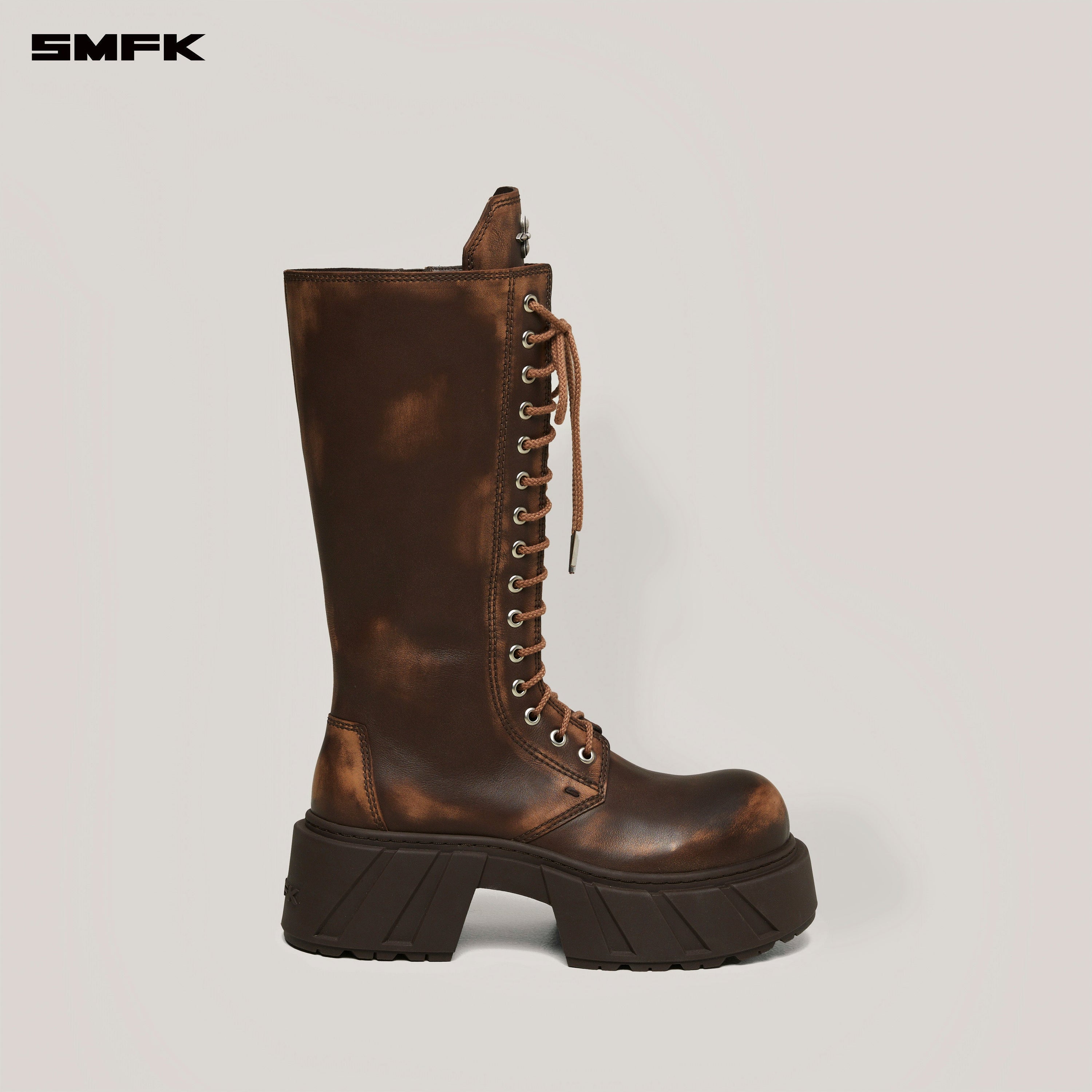 FUTURE MIRAGE LEATHER RIDER HIGH BOOTS PATINA WILD HORSE BROWN PATINA