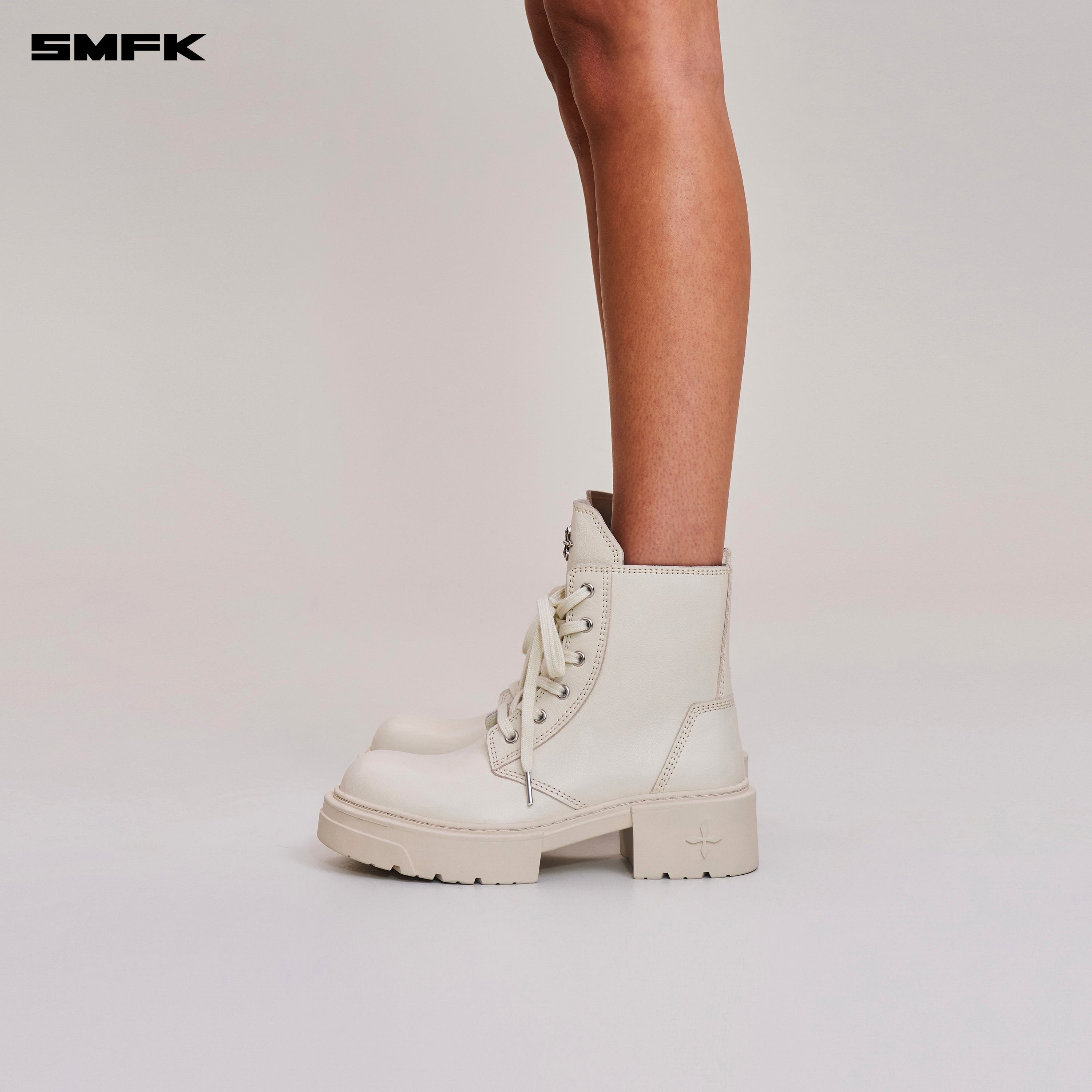 COMPASS ROVE LEATHER RIDER BOOTS SNOW MOUNTAIN WHITE