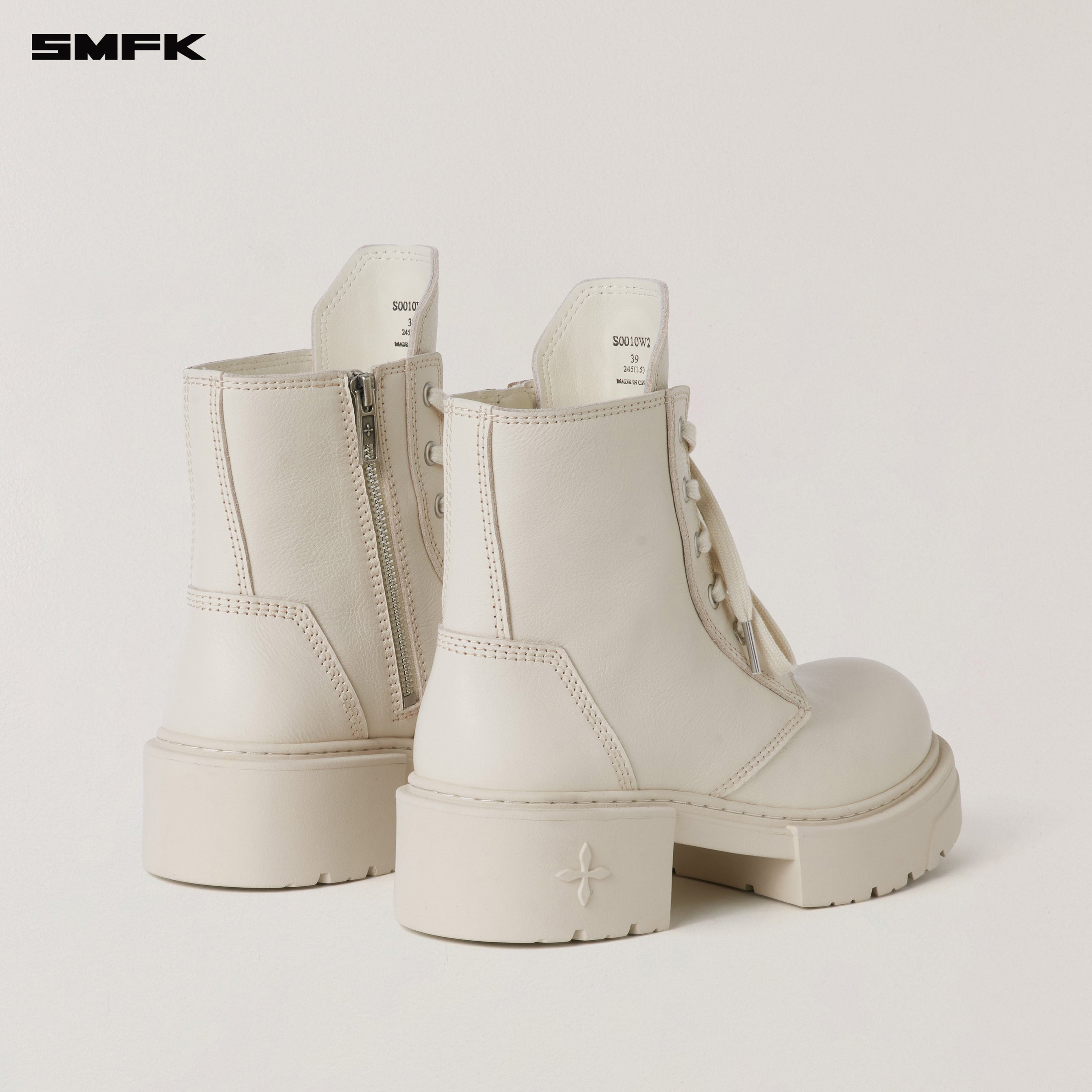 COMPASS ROVE LEATHER RIDER BOOTS SNOW MOUNTAIN WHITE