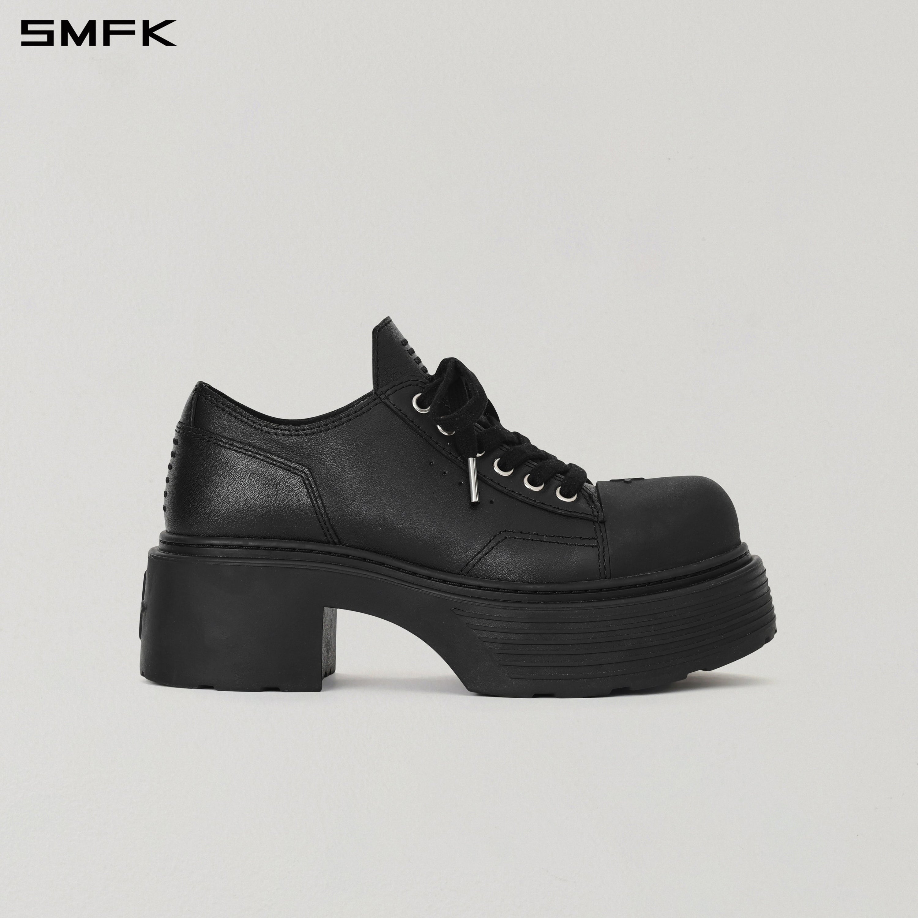 CORE LEATHER SNEAKER/THICK WILD BLACK