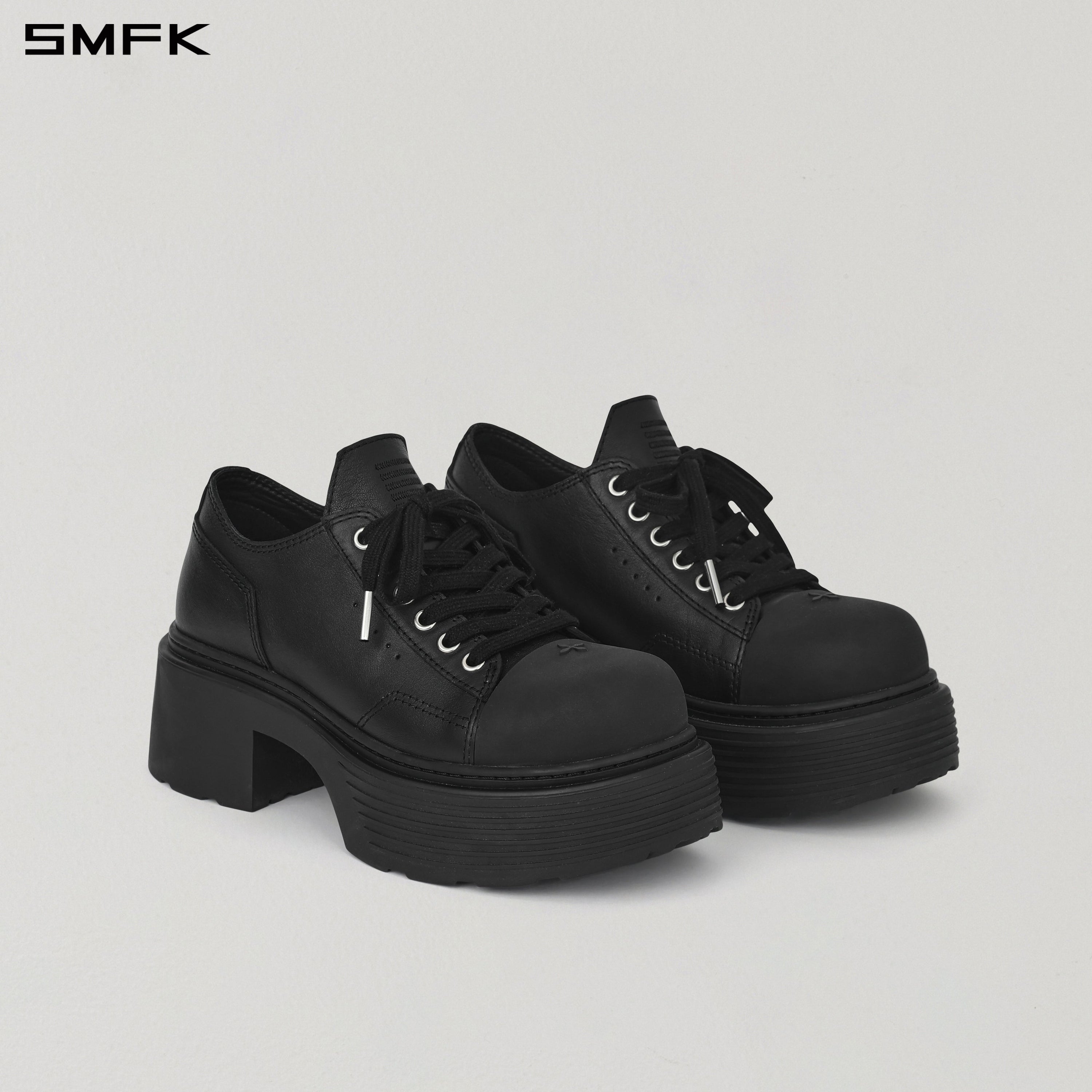 CORE LEATHER SNEAKER/THICK WILD BLACK