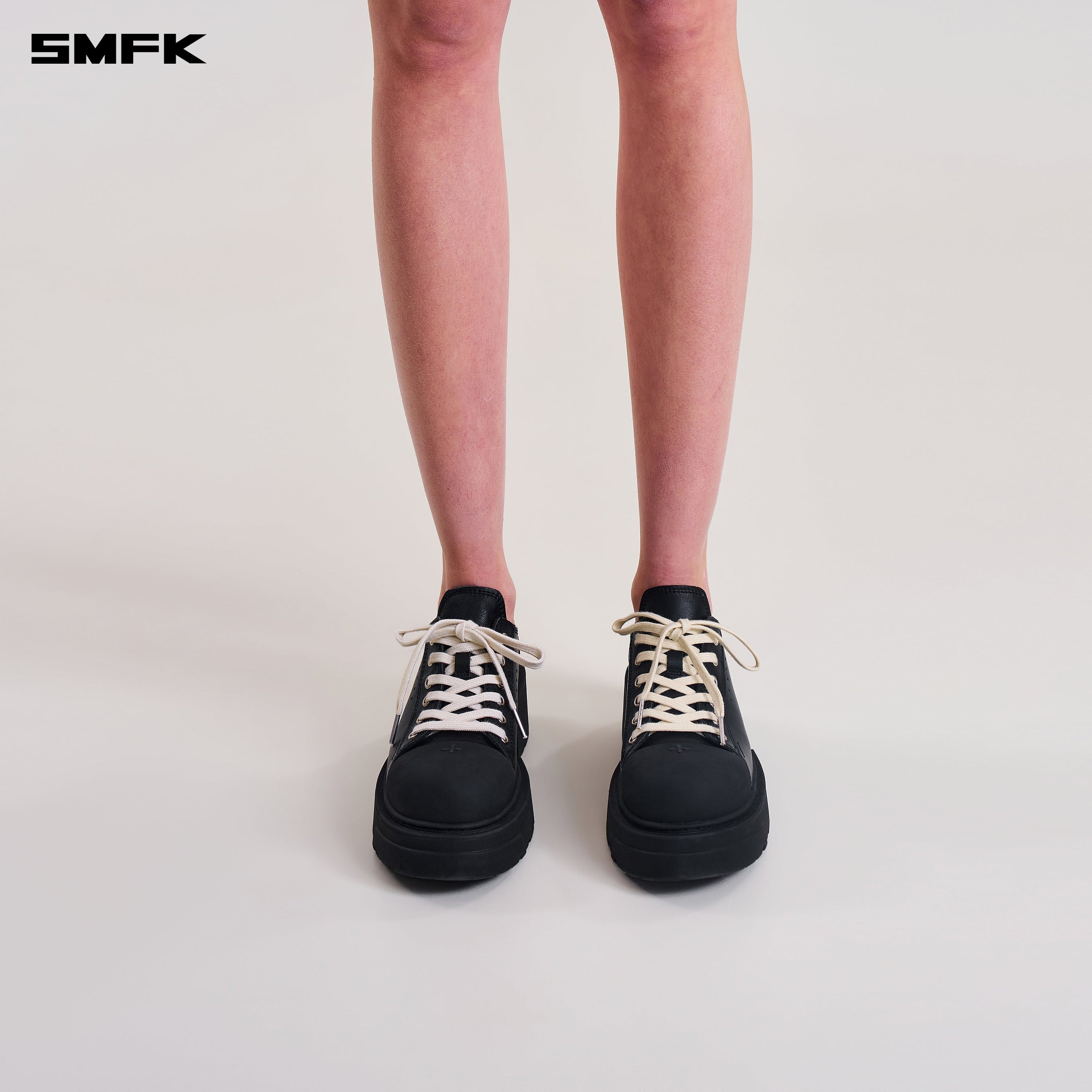 COMPASS MODE MIX THICK SNEAKER/LEATHER WILD BLACK