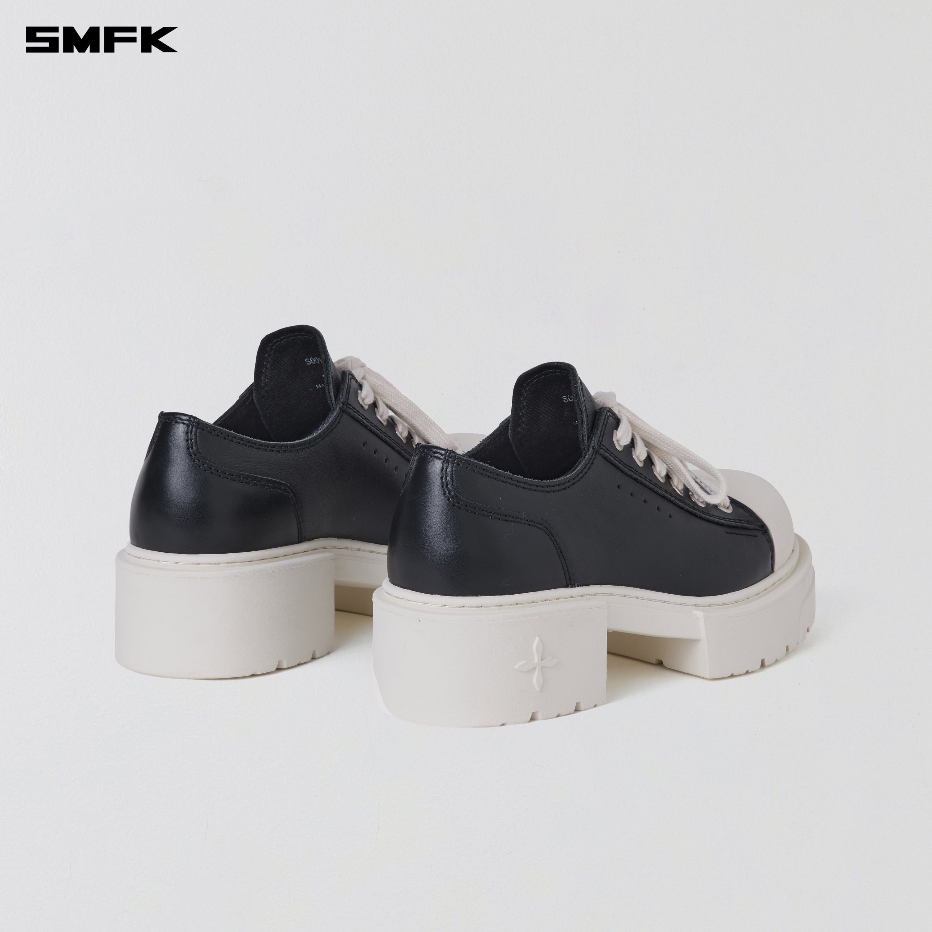 COMPASS MODE MIX THICK SNEAKER/LEATHER BLACK WHITE