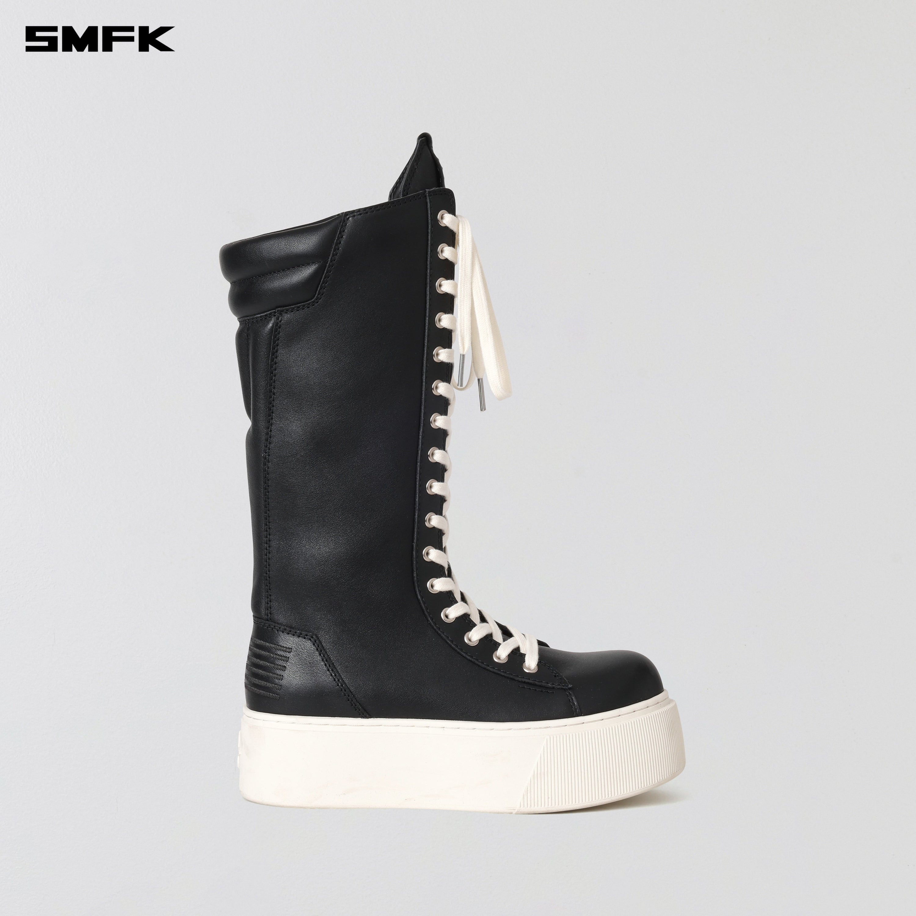 RUSH BOXING HIGH BOOTS BLACK WHITE