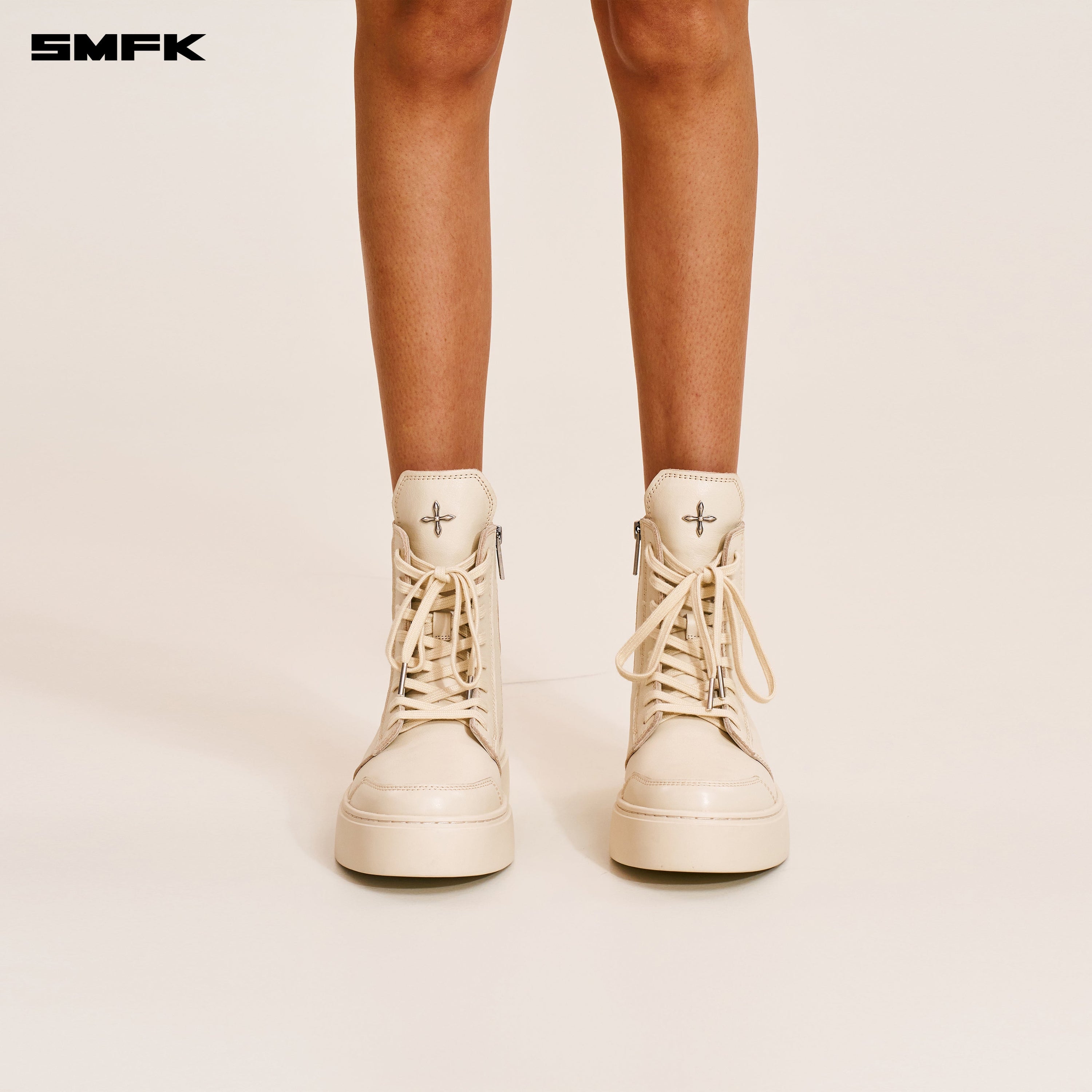 COMPASS RUSH LEATHER SNEAKER/HIGH SNOW MOUNTAIN WHITE