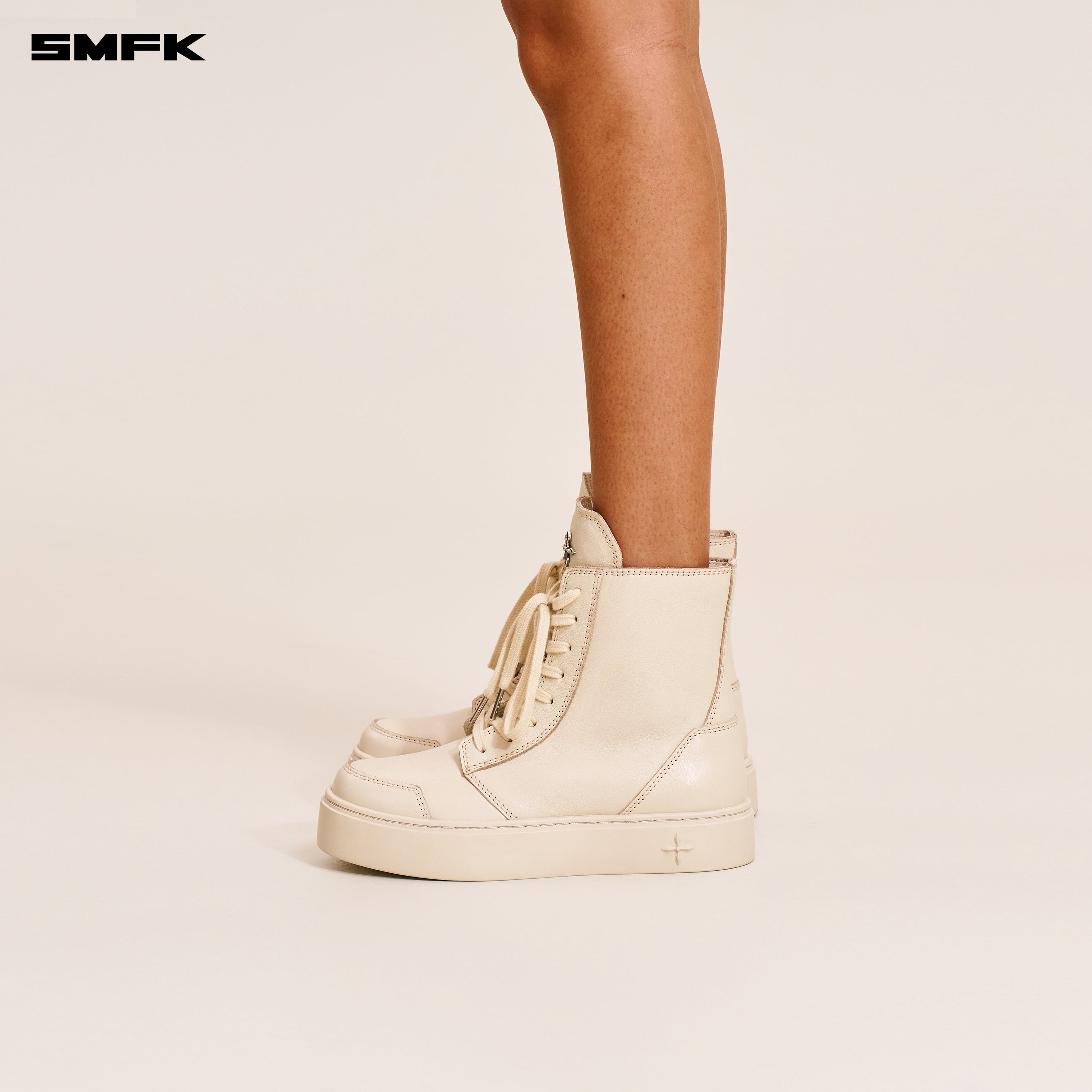 COMPASS RUSH LEATHER SNEAKER/HIGH SNOW MOUNTAIN WHITE