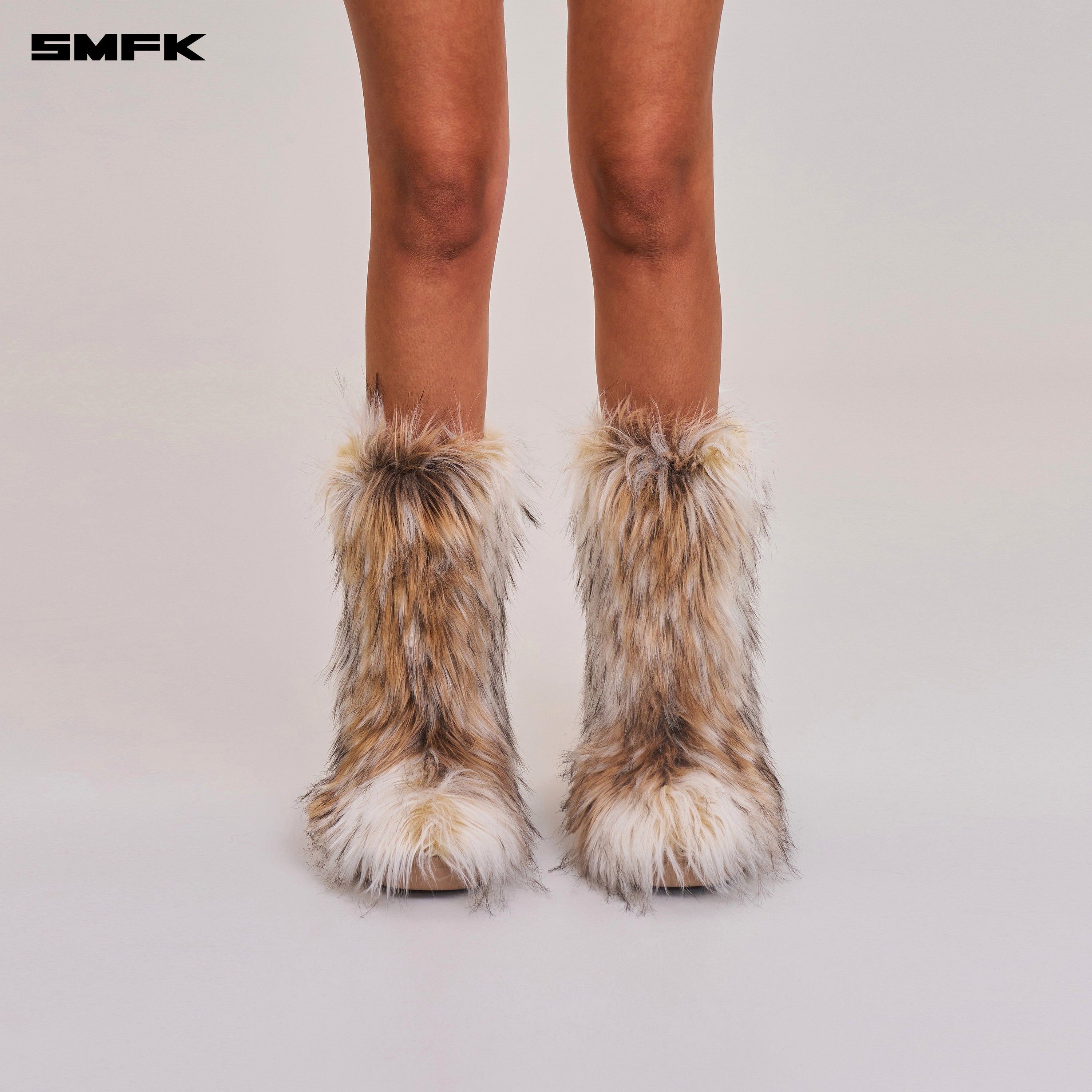 COMPASS MODE WASTELAND SHEARLING HUNTING BOOTS/MIDDLE ARCTIC WOLF WHITE
