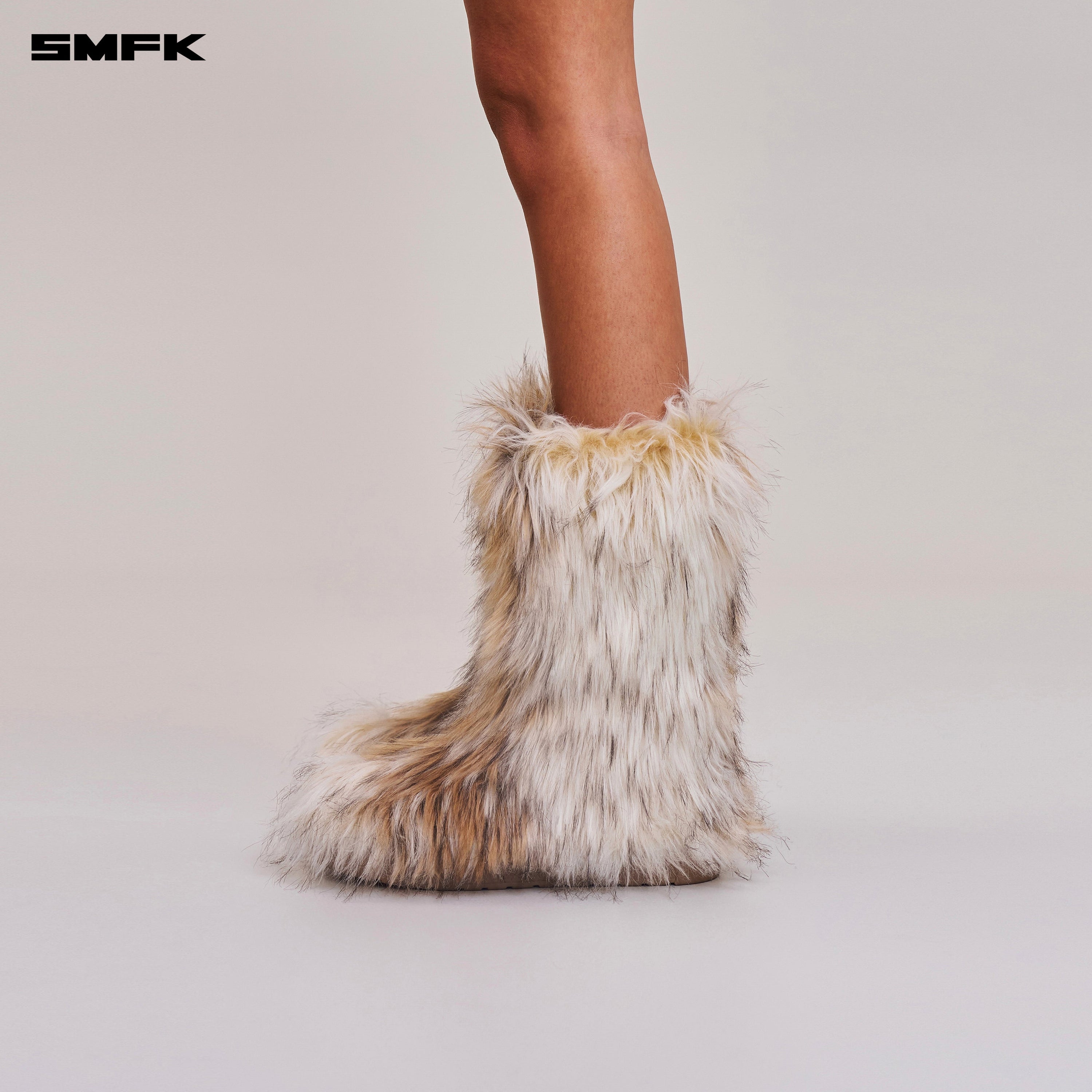 COMPASS MODE WASTELAND SHEARLING HUNTING BOOTS/MIDDLE ARCTIC WOLF WHITE