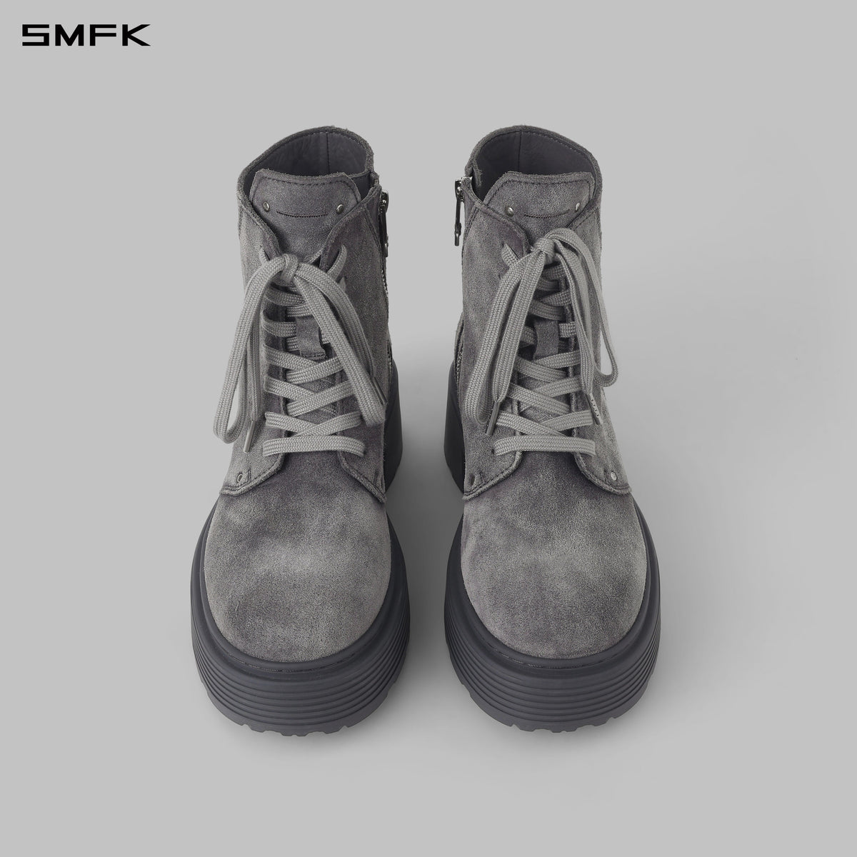 CORE LEATHER MOTORCYCLE BOOTS/THICK/W DUSTY GREY