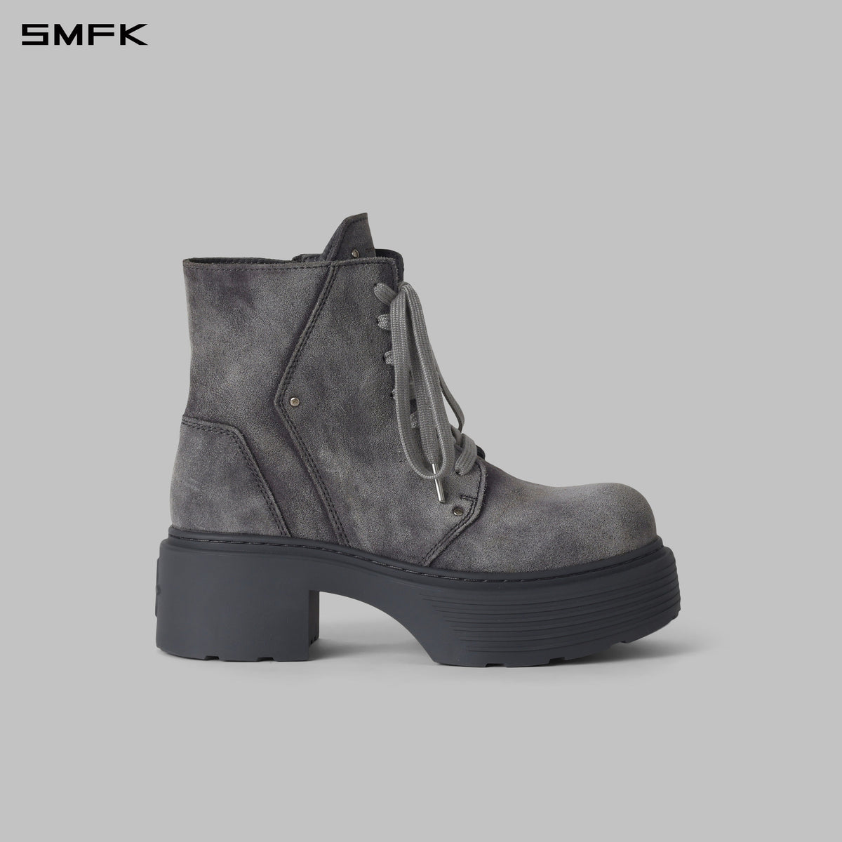 CORE LEATHER MOTORCYCLE BOOTS/THICK/W DUSTY GREY