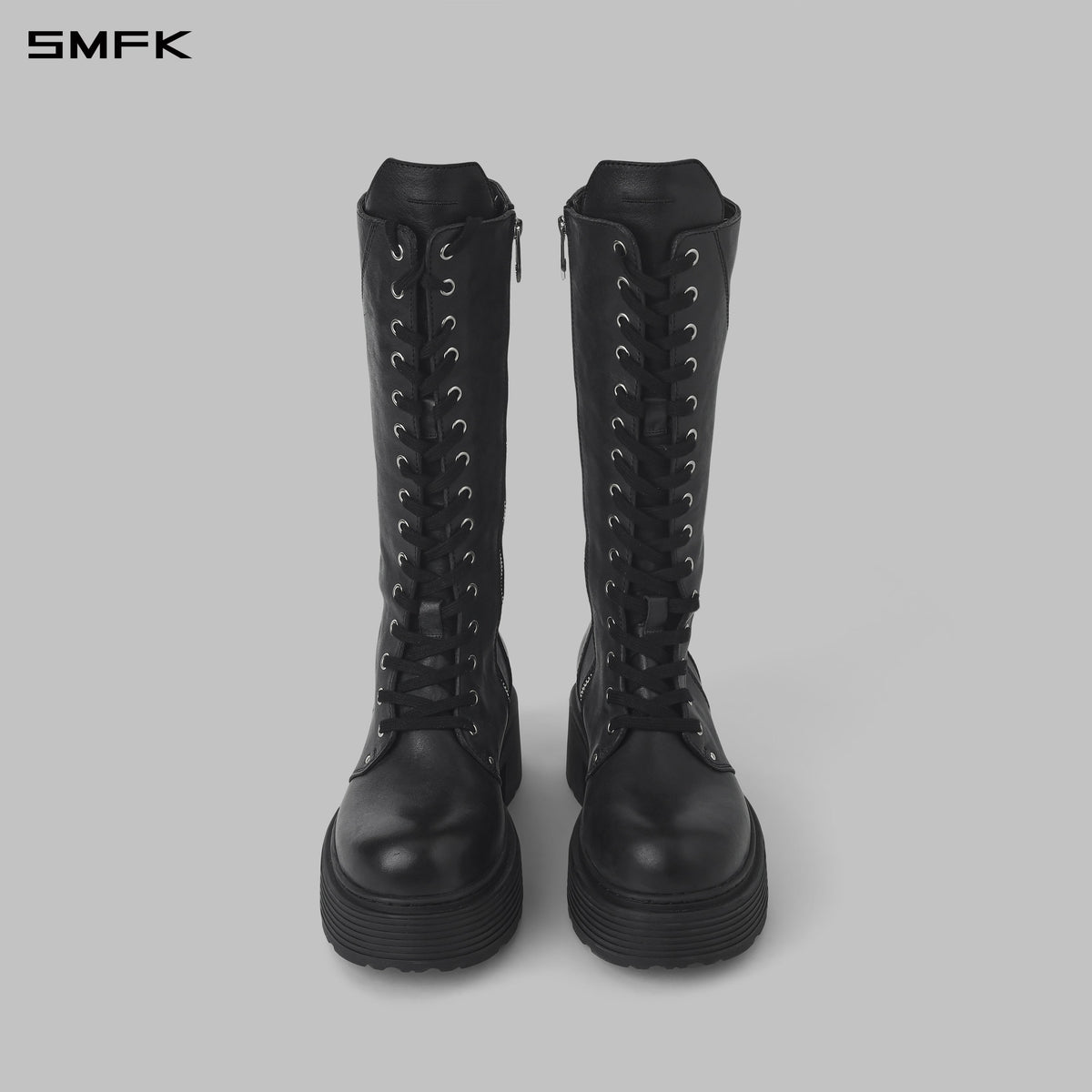 CORE LEATHER HIGH-TOP MOTORCYCLE BOOTS/THICK/W WILD BLACK