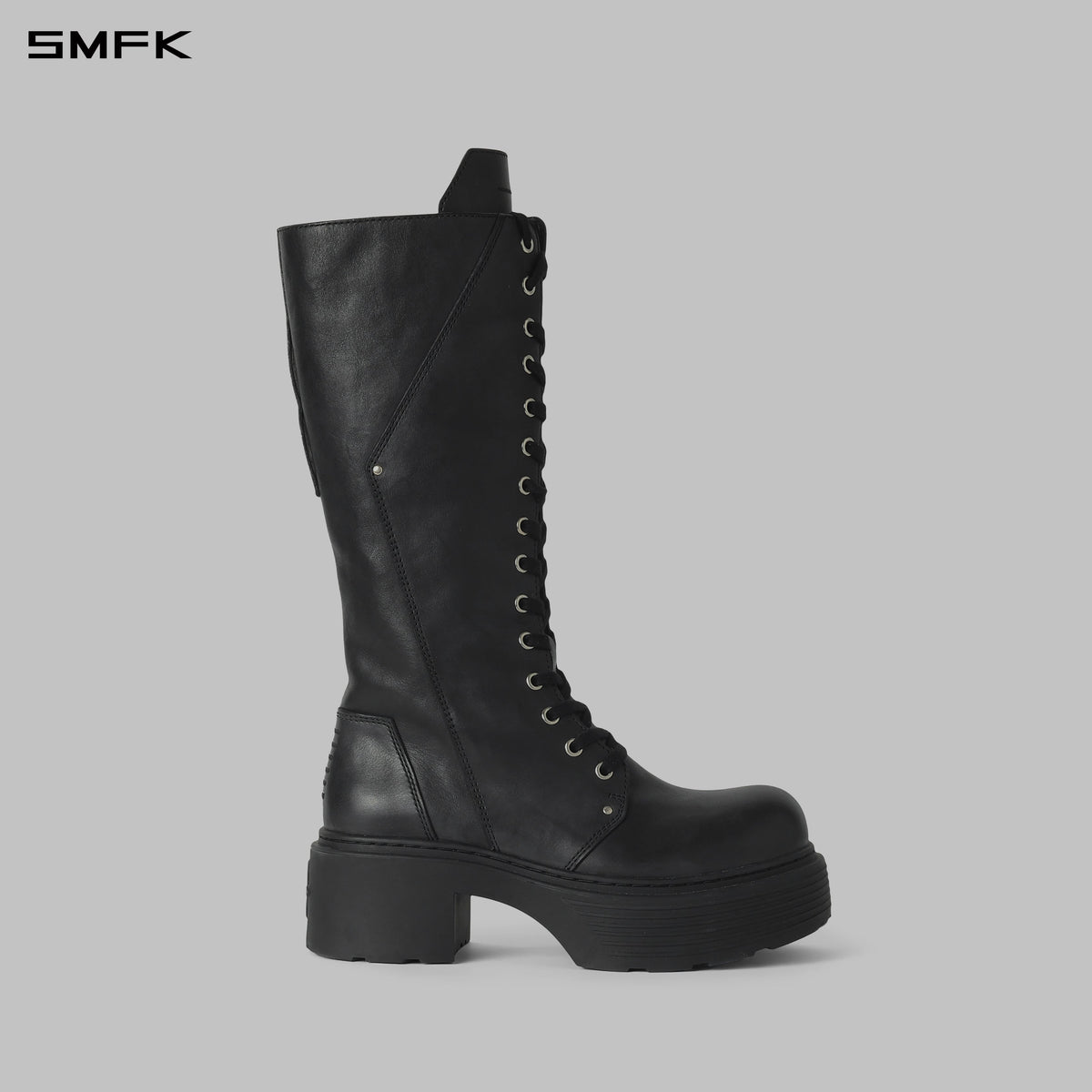 CORE LEATHER HIGH-TOP MOTORCYCLE BOOTS/THICK/W WILD BLACK