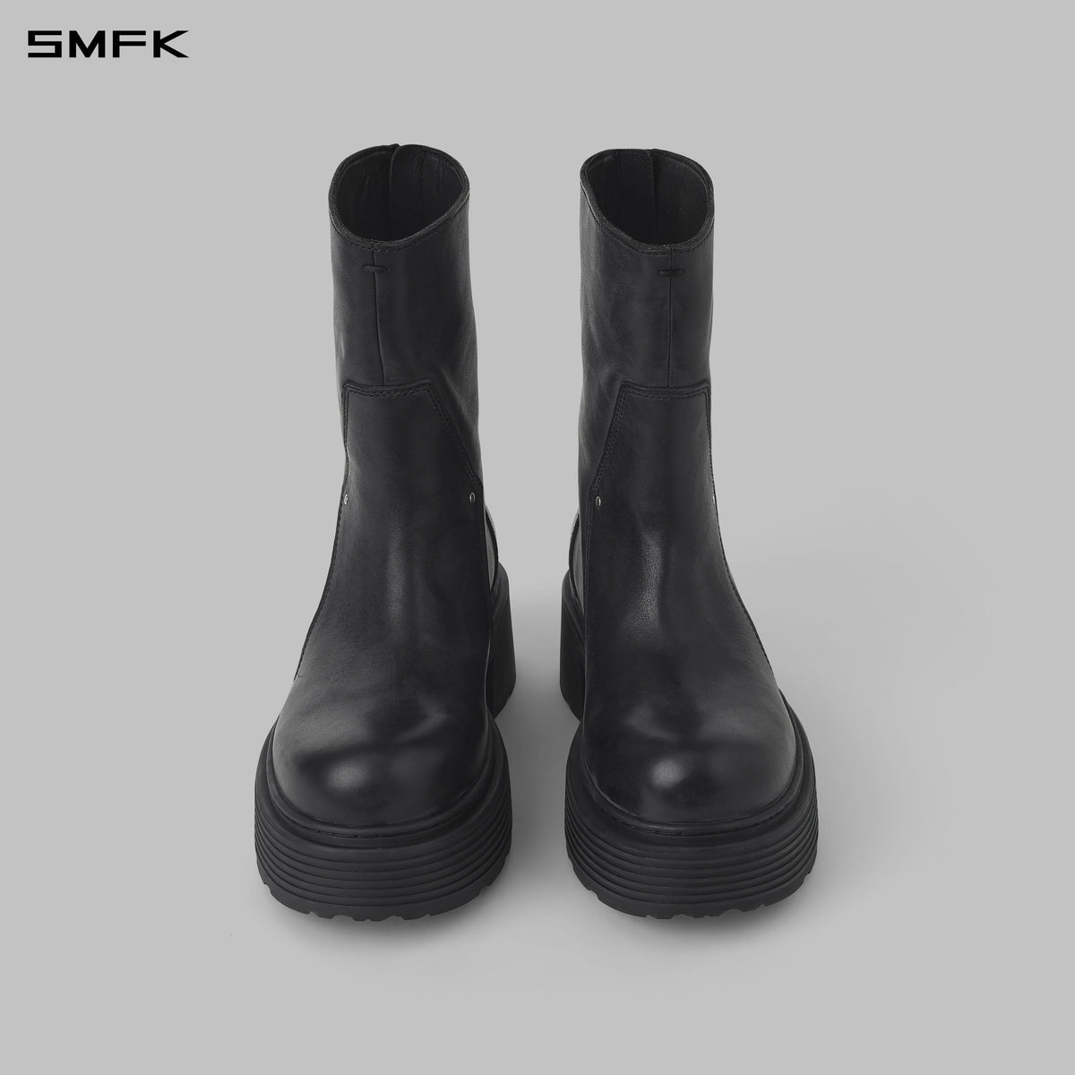 CORE LEATHER MID-CALF BOOTS/THICK/W WILD BLACK