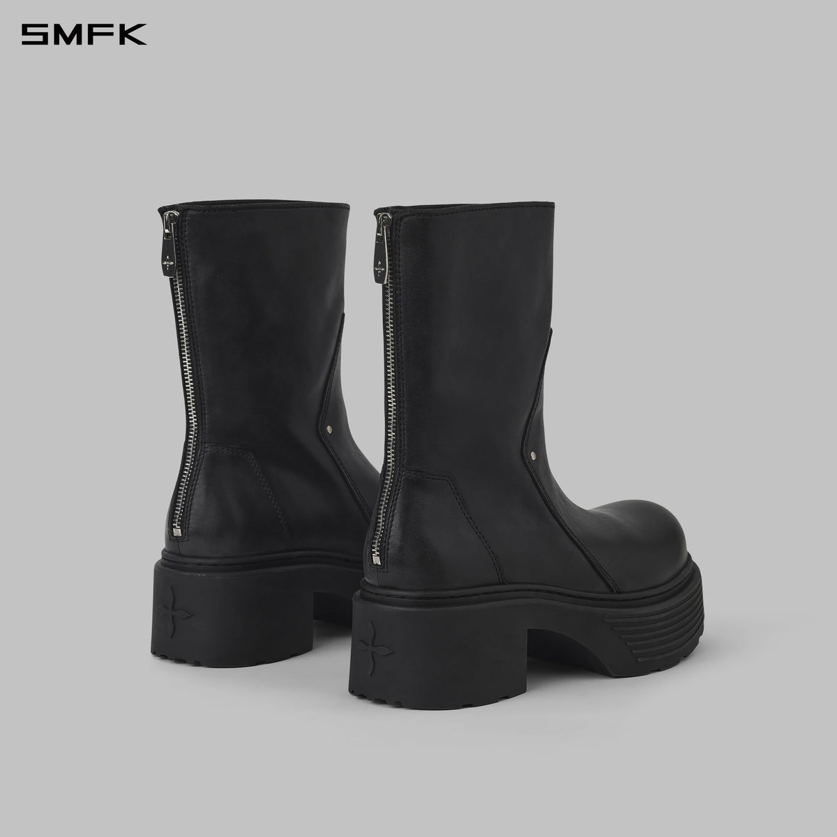 CORE LEATHER MID-CALF BOOTS/THICK/W WILD BLACK