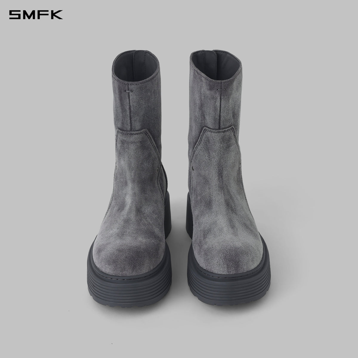 CORE LEATHER MID-CALF BOOTS/THICK/W DUSTY GREY