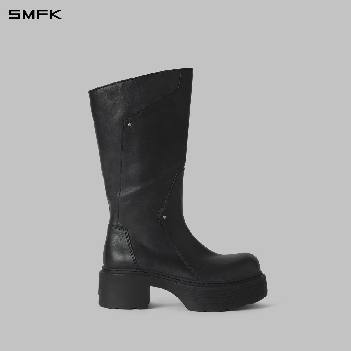 CORE LEATHER  HIGH-TOP BOOTS/THICK/W WILD BLACK
