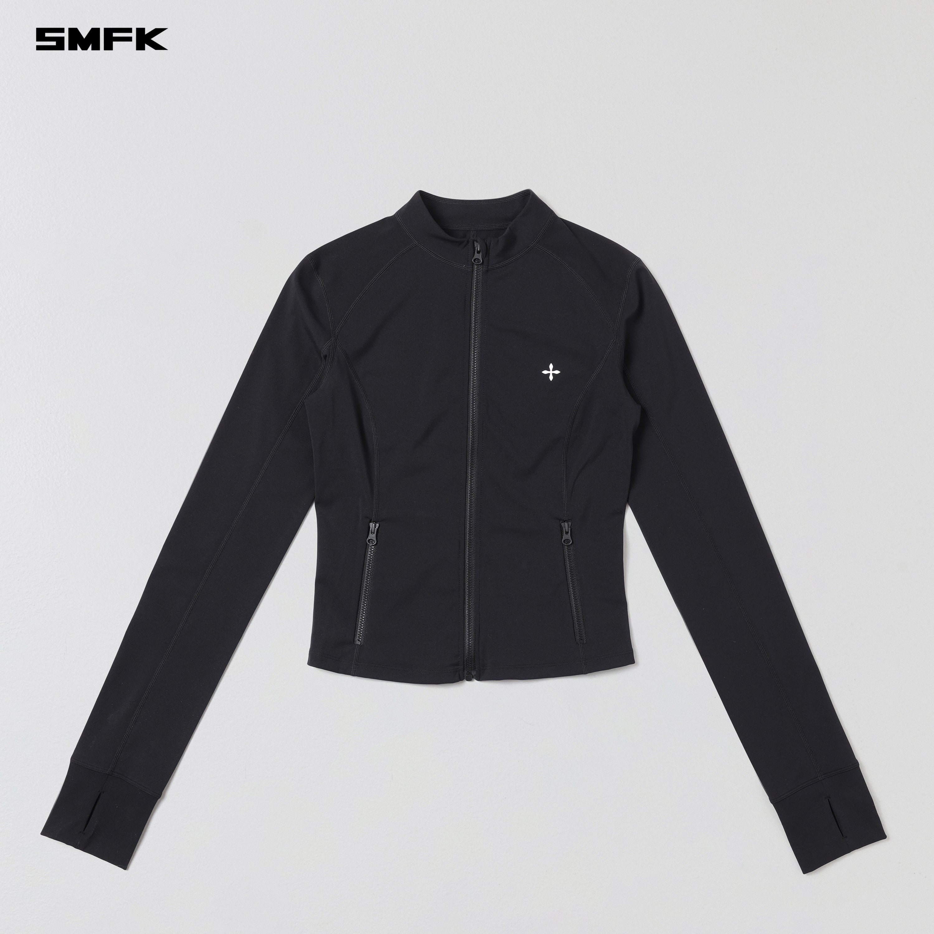FOCUS GYM JACKET/Lycra Nylon WILD BLACK
