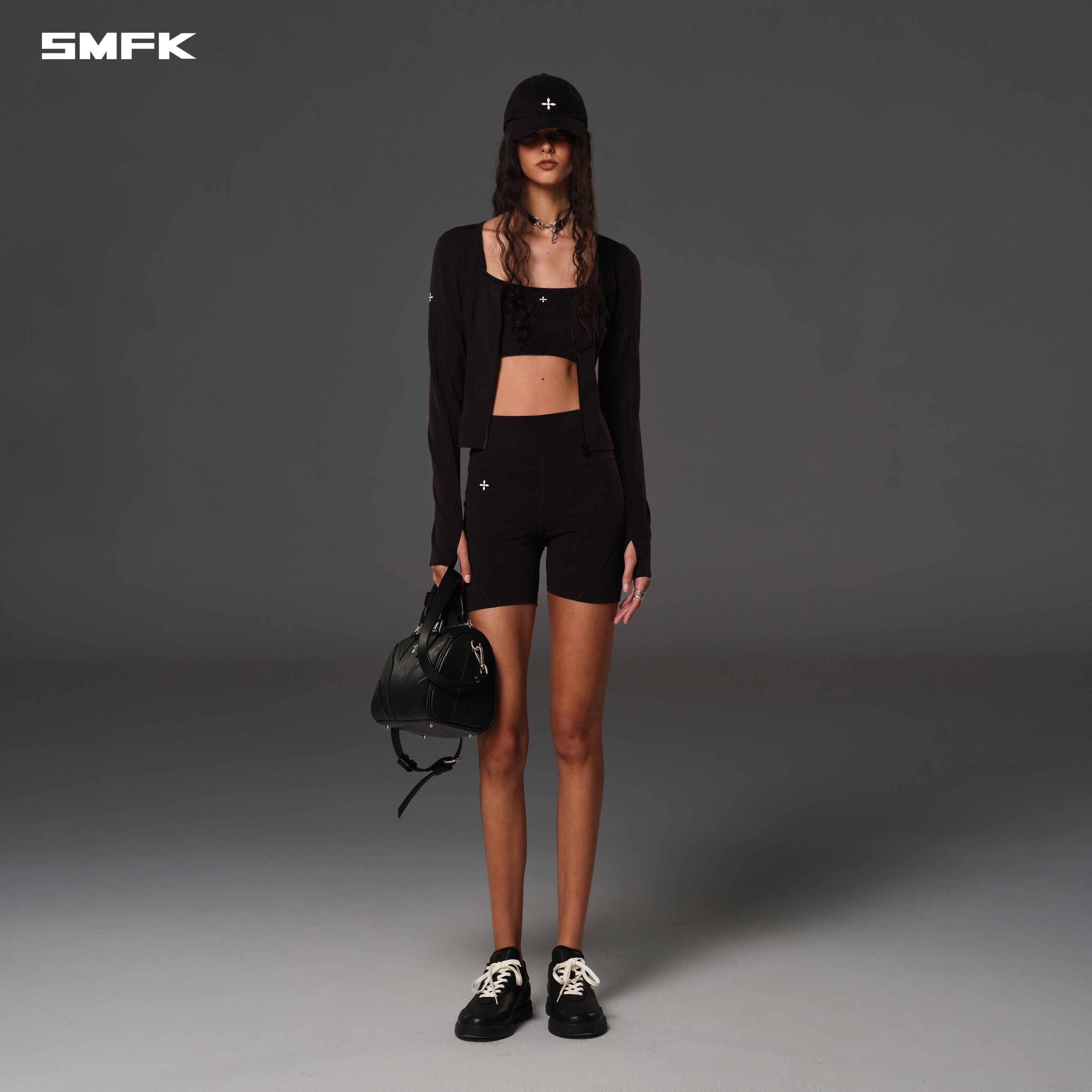 FOCUS GYM CARDIGAN/Lycra Nylon WILD BLACK