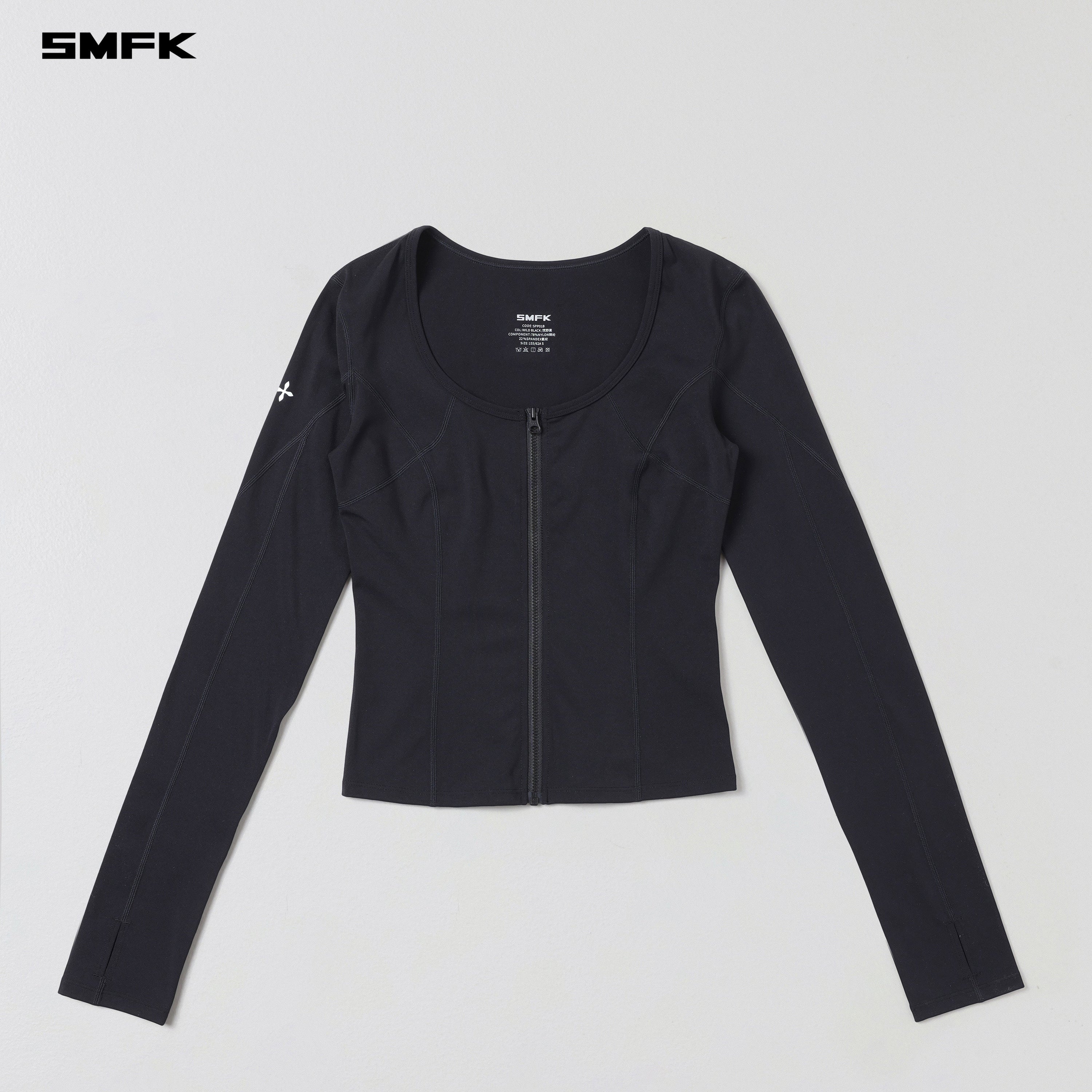 FOCUS GYM CARDIGAN/Lycra Nylon WILD BLACK