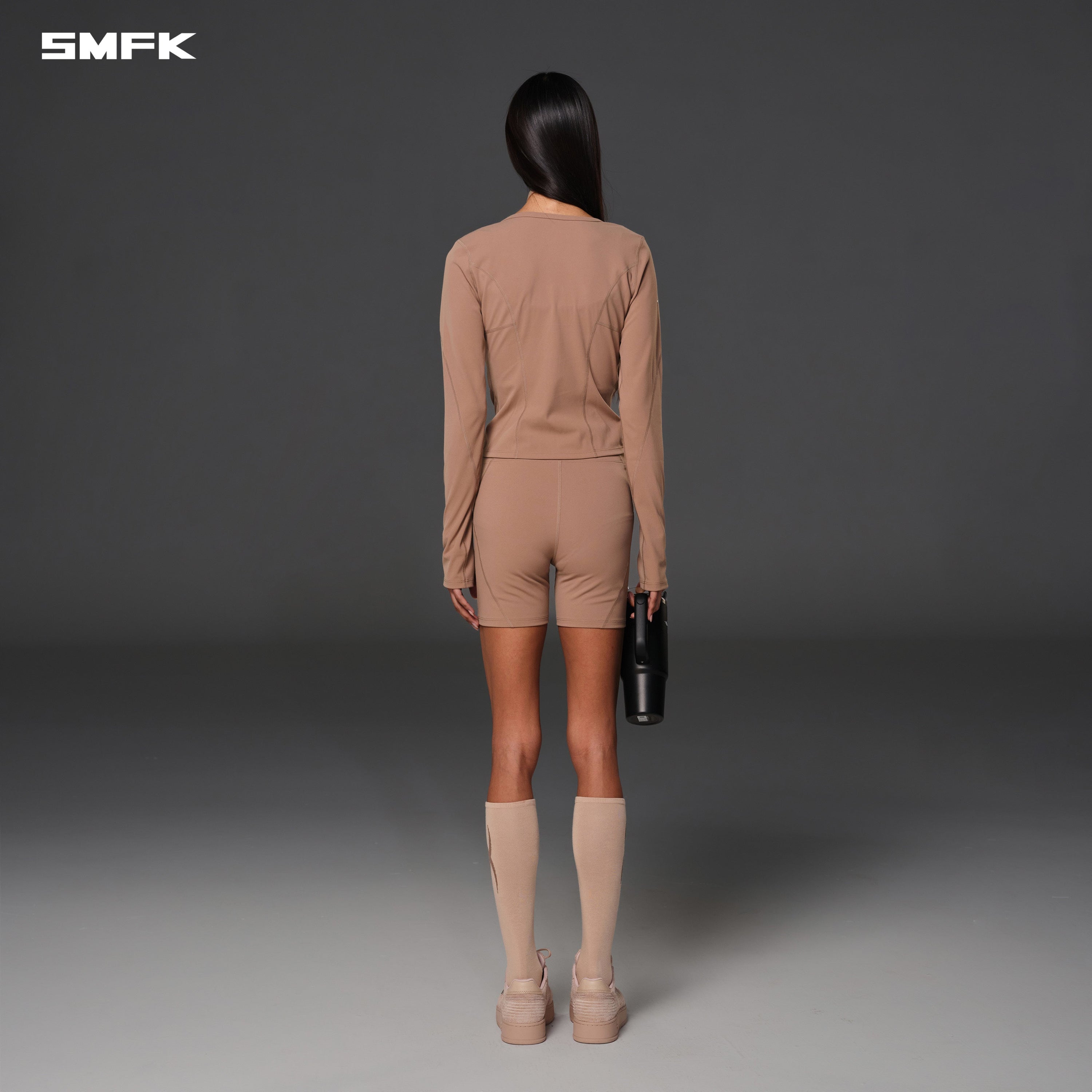 FOCUS GYM CARDIGAN/Lycra Nylon WILD BROWN