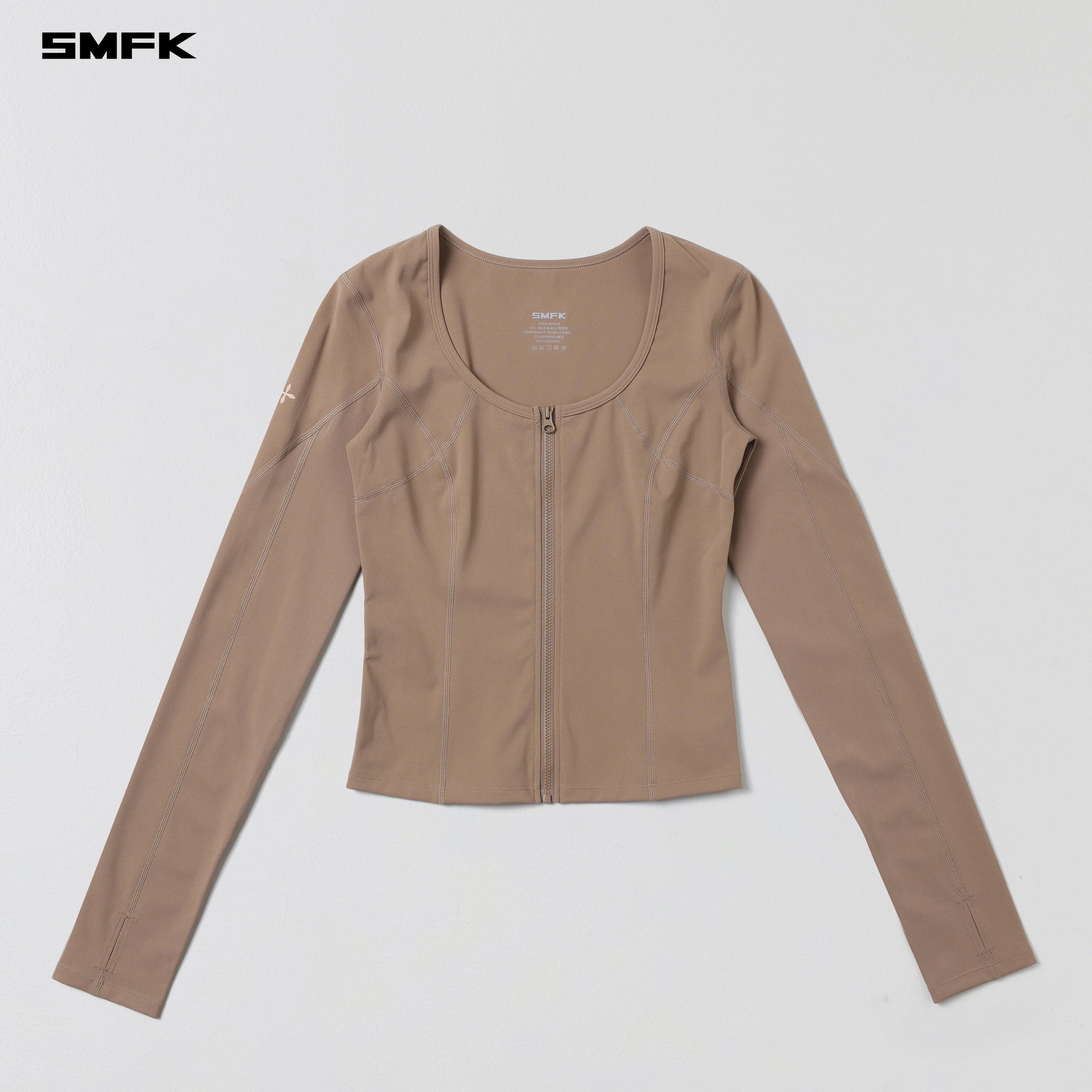 FOCUS GYM CARDIGAN/Lycra Nylon WILD BROWN