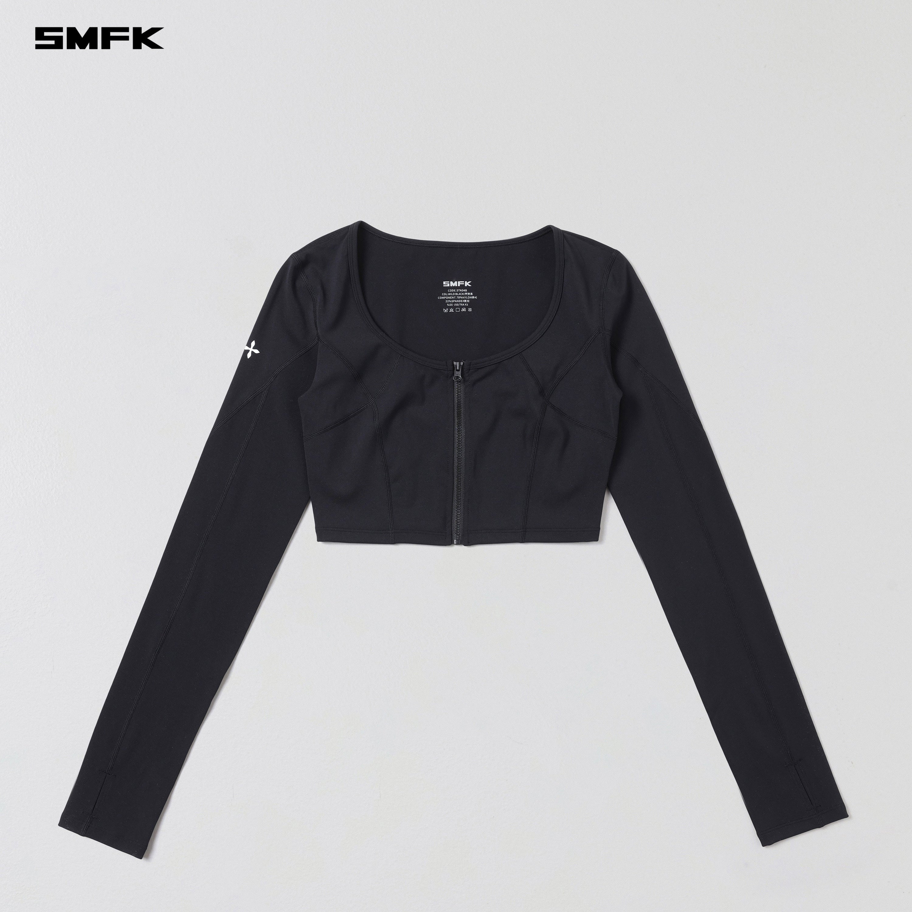 FOCUS GYM SHORT CARDIGAN/Lycra Nylon WILD BLACK